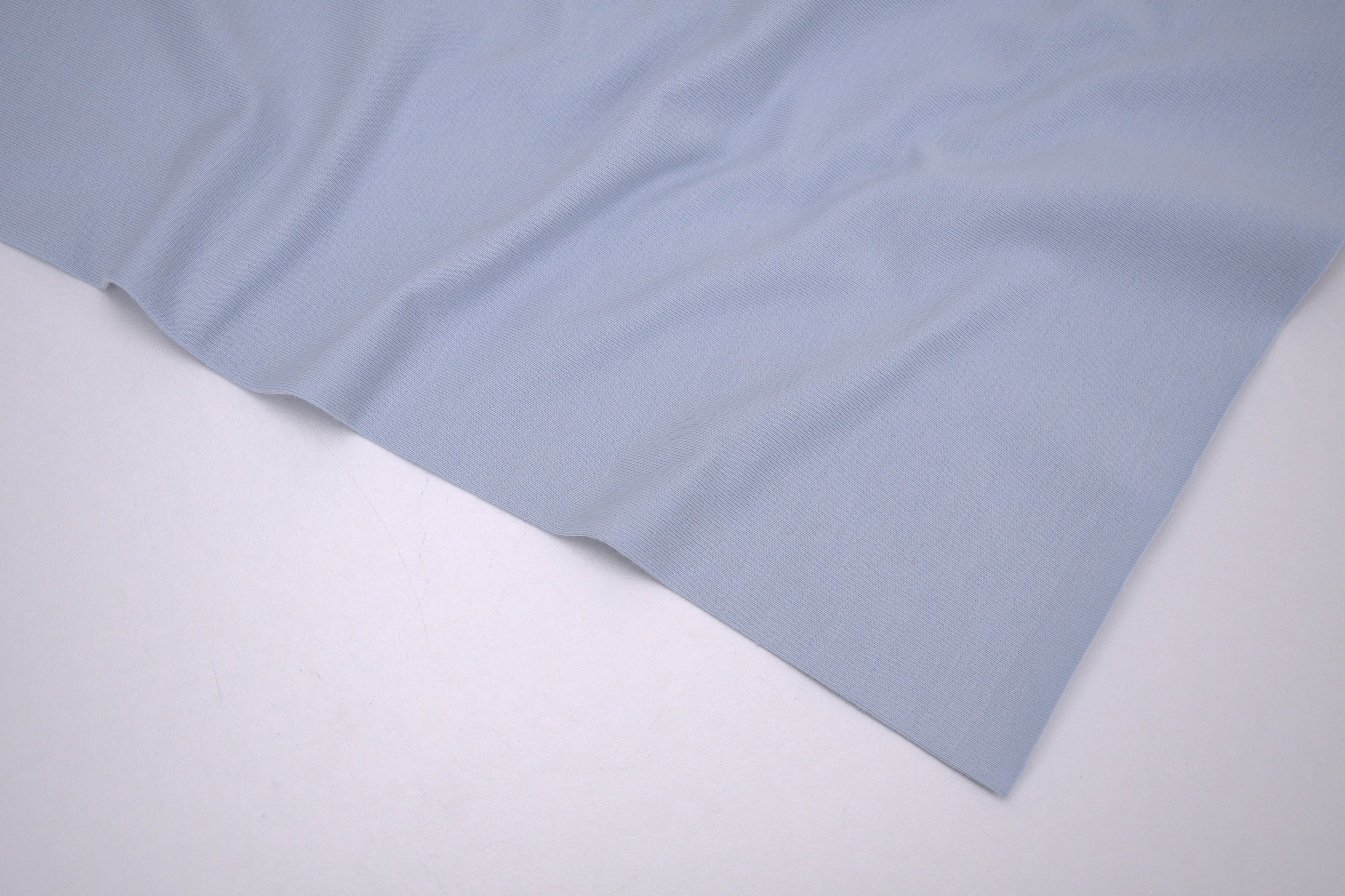 Single Jersey Knit Cotton Spandex Fabric - Cloud Blue