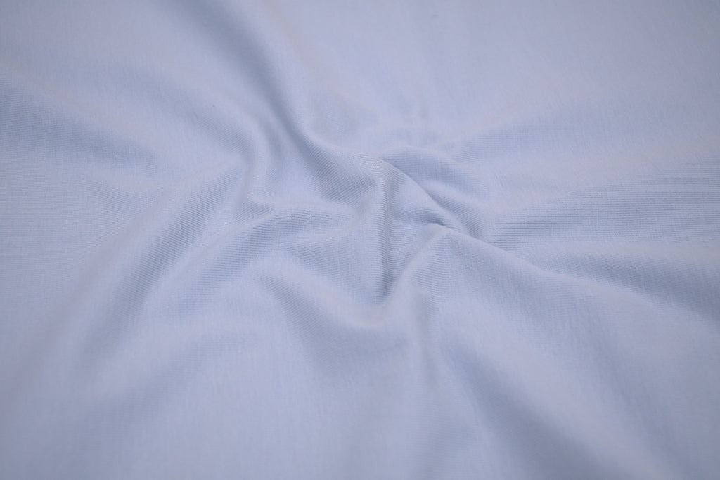 Single Jersey Knit Cotton Spandex Fabric - Cloud Blue