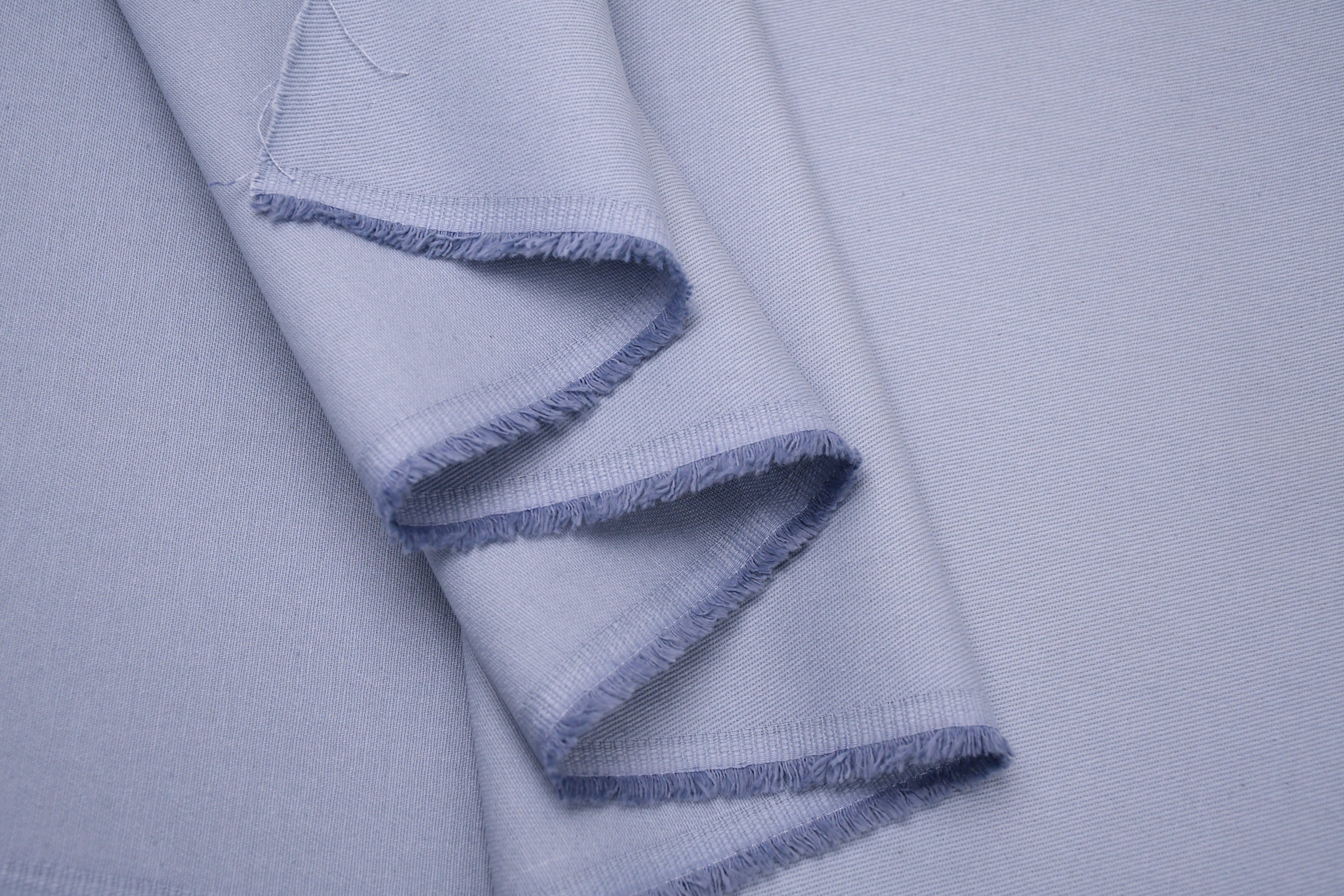 100% Cotton Bull Denim Fabric - Ice Blue
