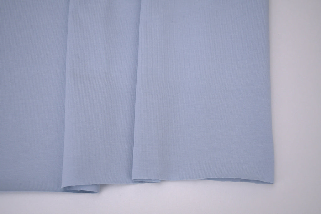 Single Jersey Knit Cotton Spandex Fabric - Cloud Blue