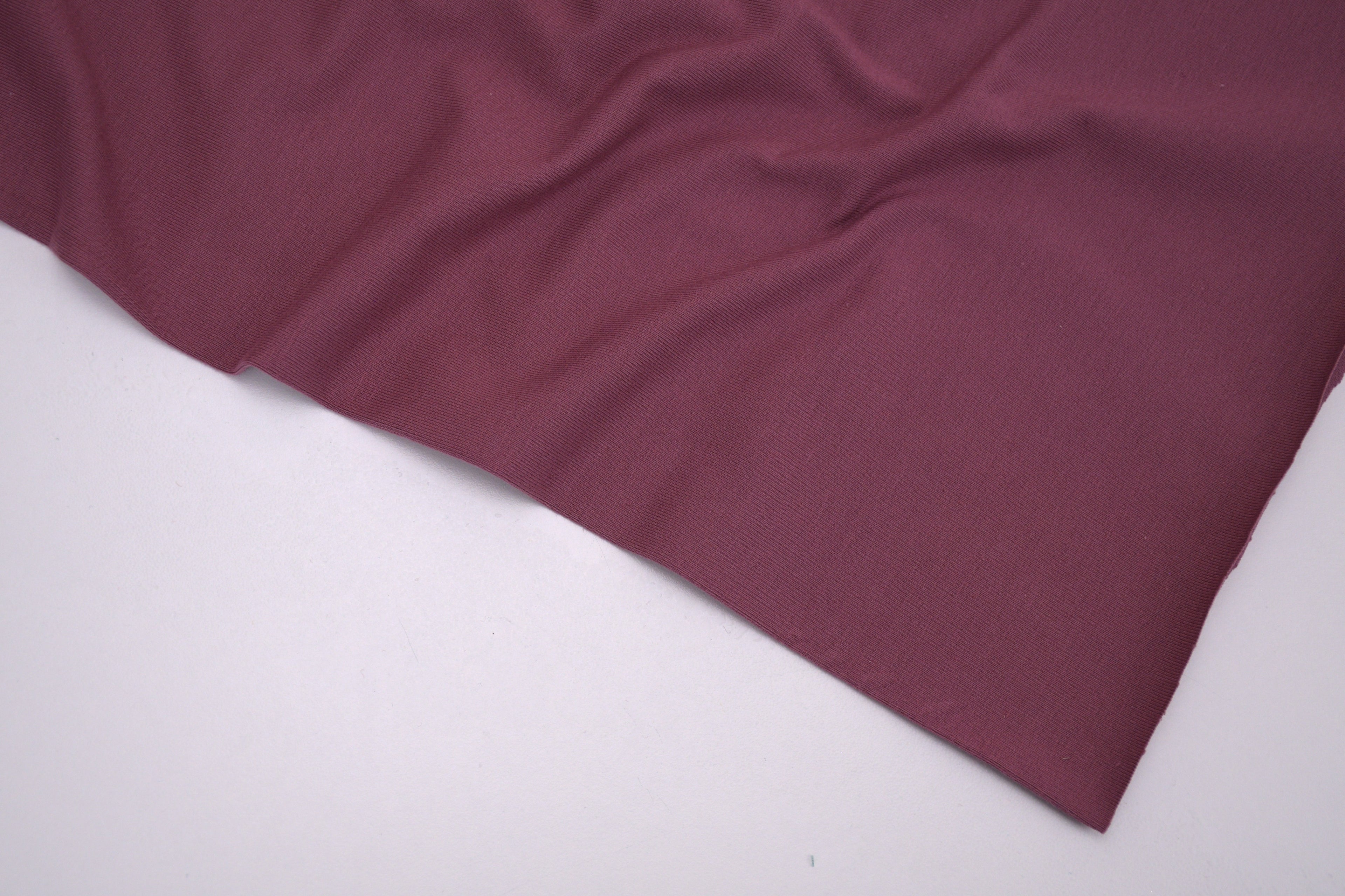 Single Jersey Knit Cotton Spandex Fabric - Soft Plum