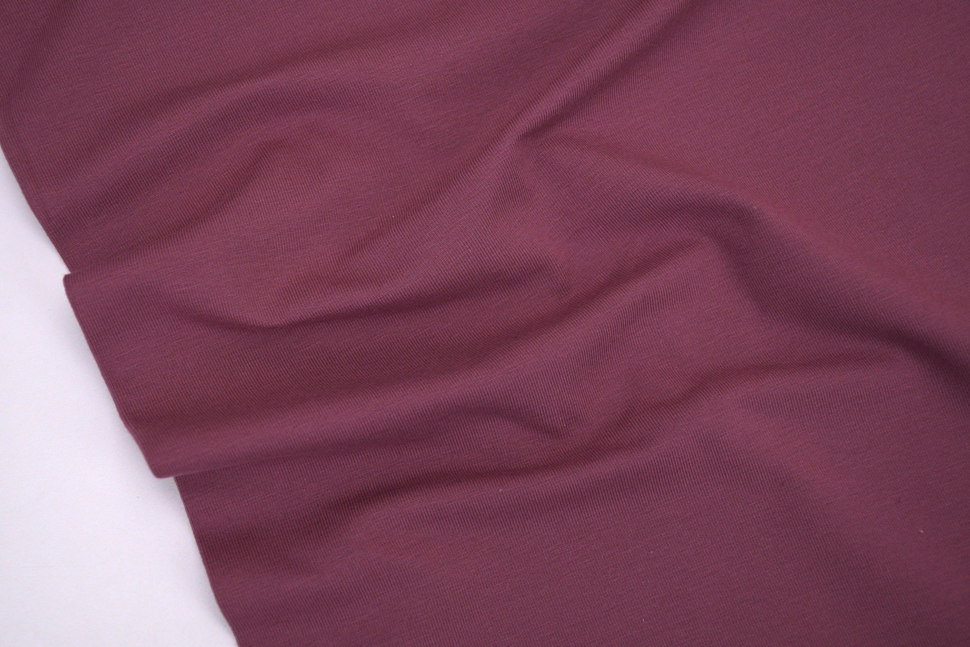 Single Jersey Knit Cotton Spandex Fabric - Soft Plum