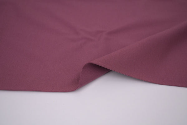 Single Jersey Knit Cotton Spandex Fabric - Soft Plum