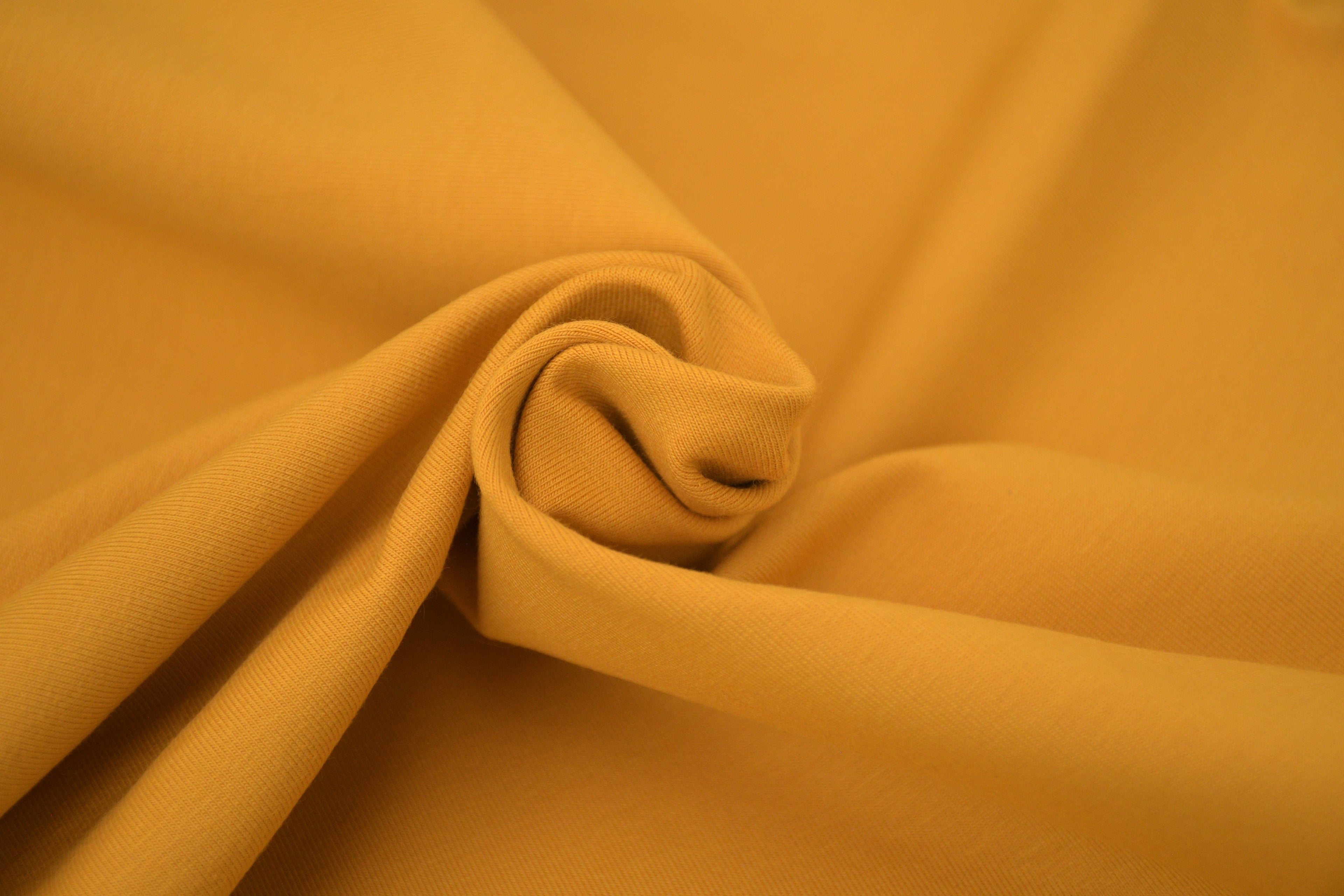 Single Jersey Knit Cotton Spandex Fabric - Sunflower