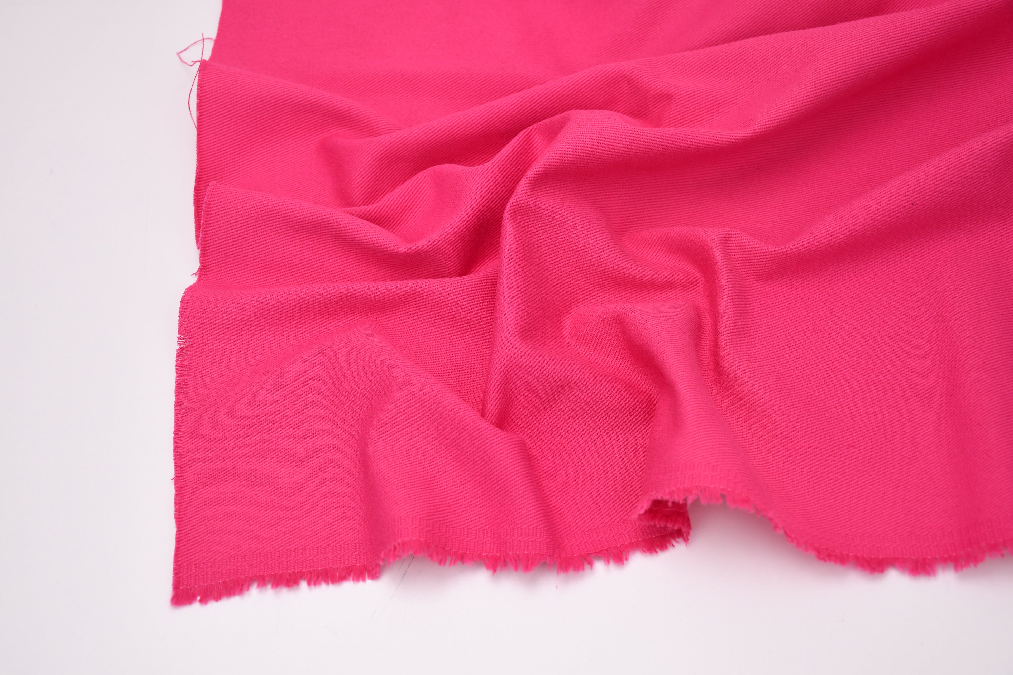100% Cotton Bull Denim Fabric - Electric Pink