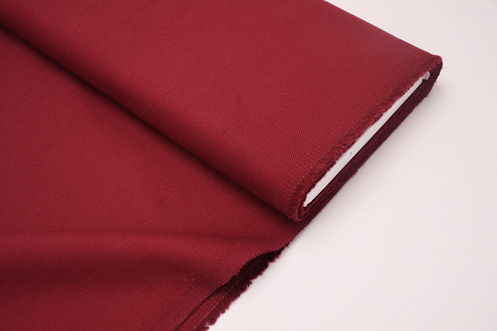 100% Cotton Bull Denim Fabric -  Wine