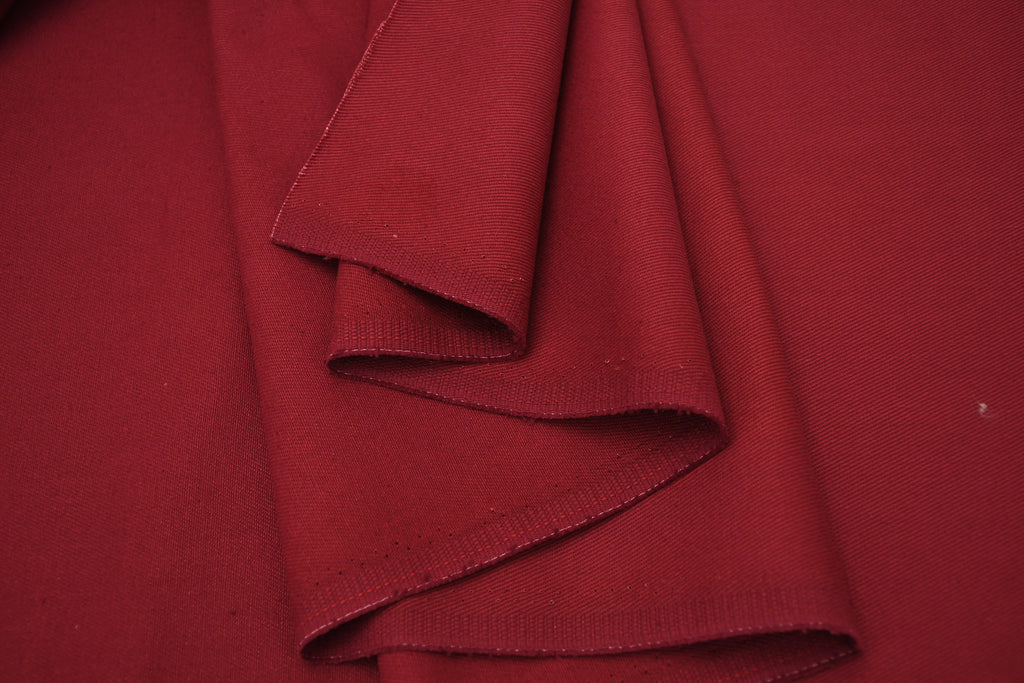 100% Cotton Bull Denim Fabric -  Wine
