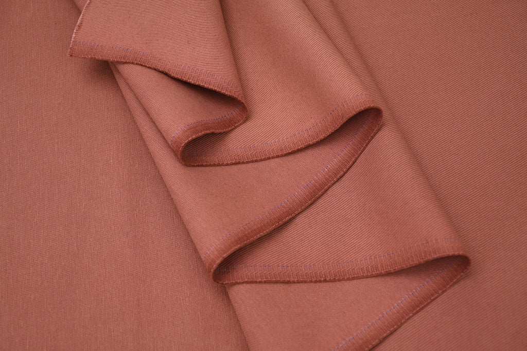 100% Cotton Bull Denim Fabric - Pink Clay