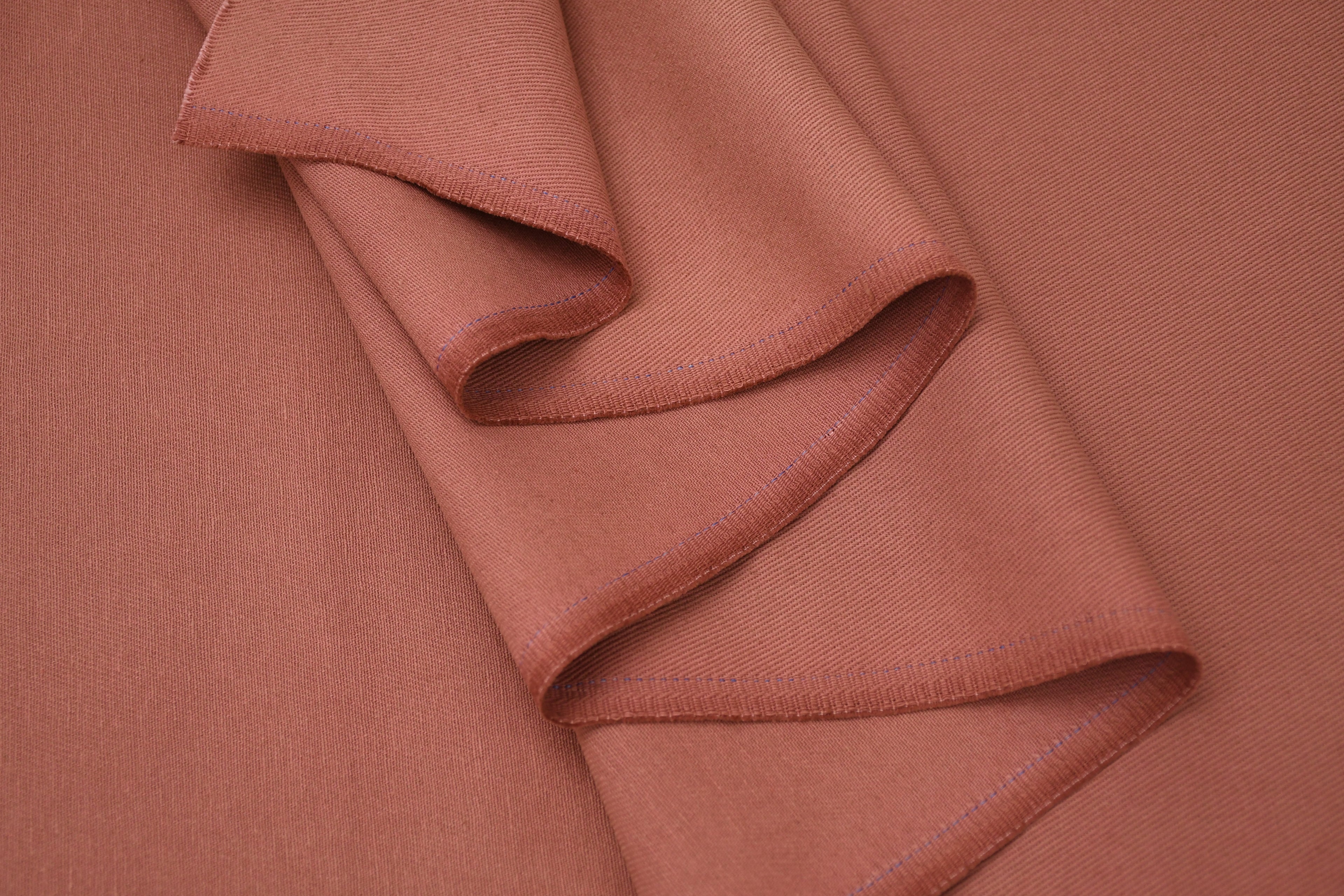 100% Cotton Bull Denim Fabric - Pink Clay