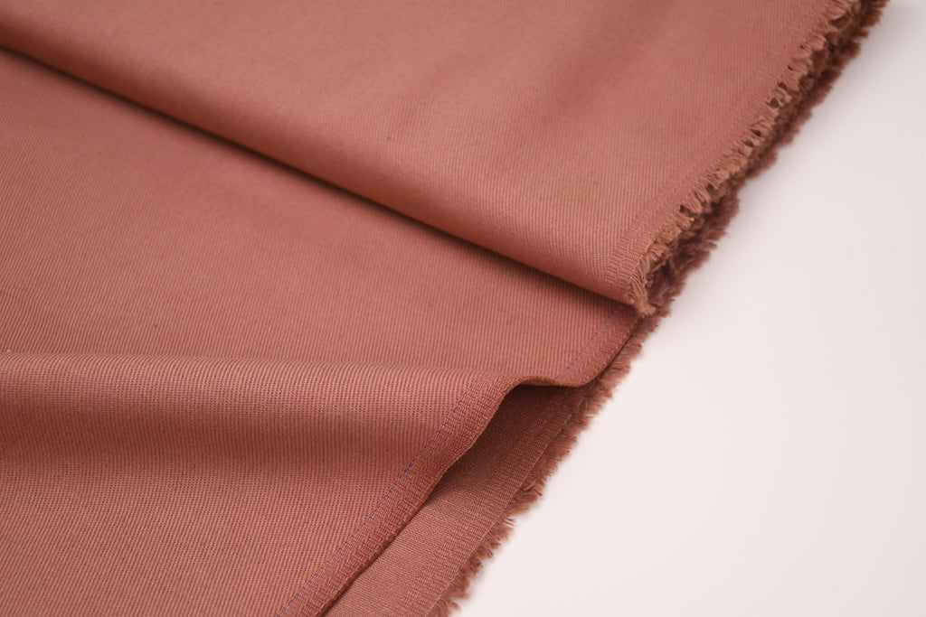 100% Cotton Bull Denim Fabric - Pink Clay