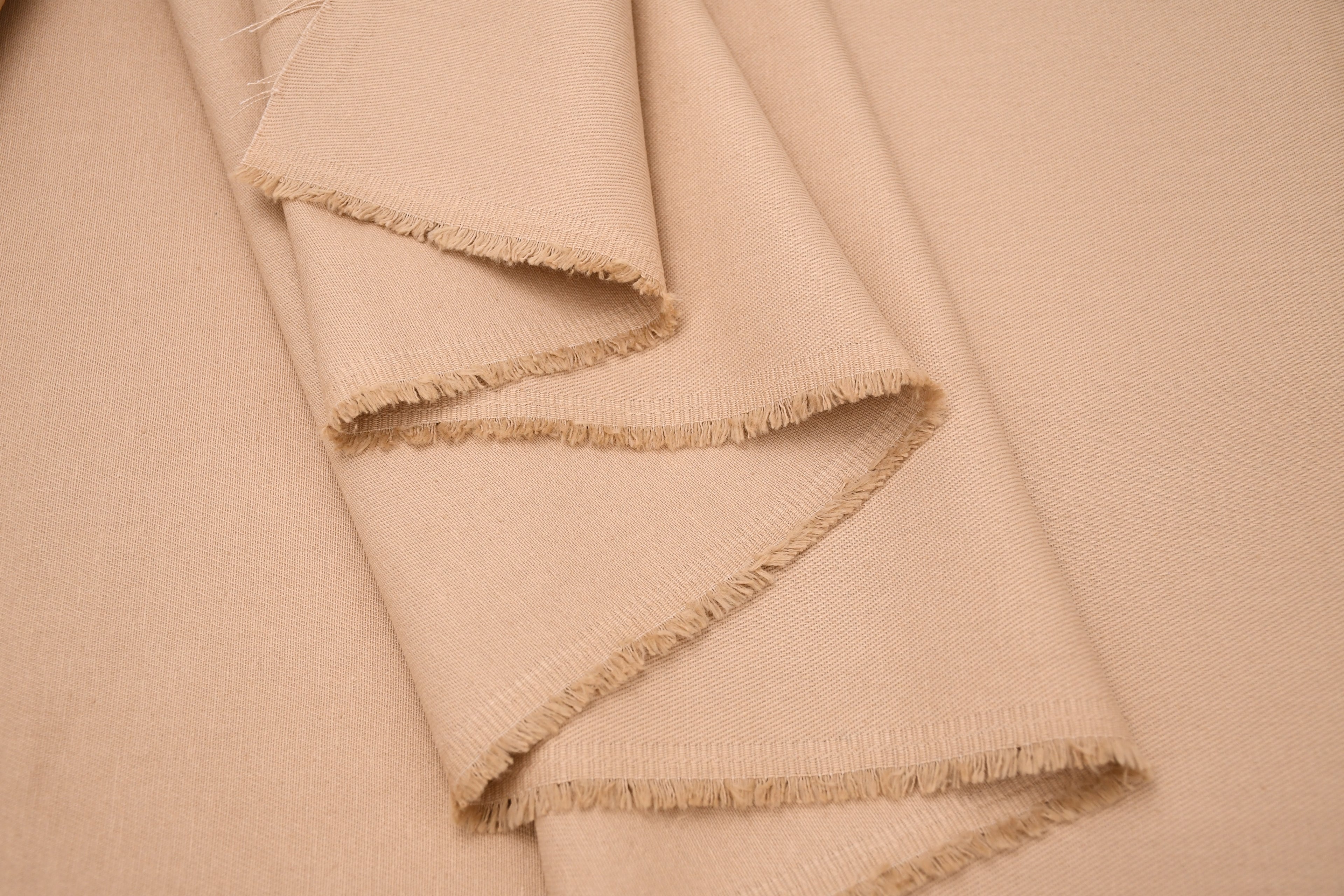 100% Cotton Bull Denim Fabric - Camel