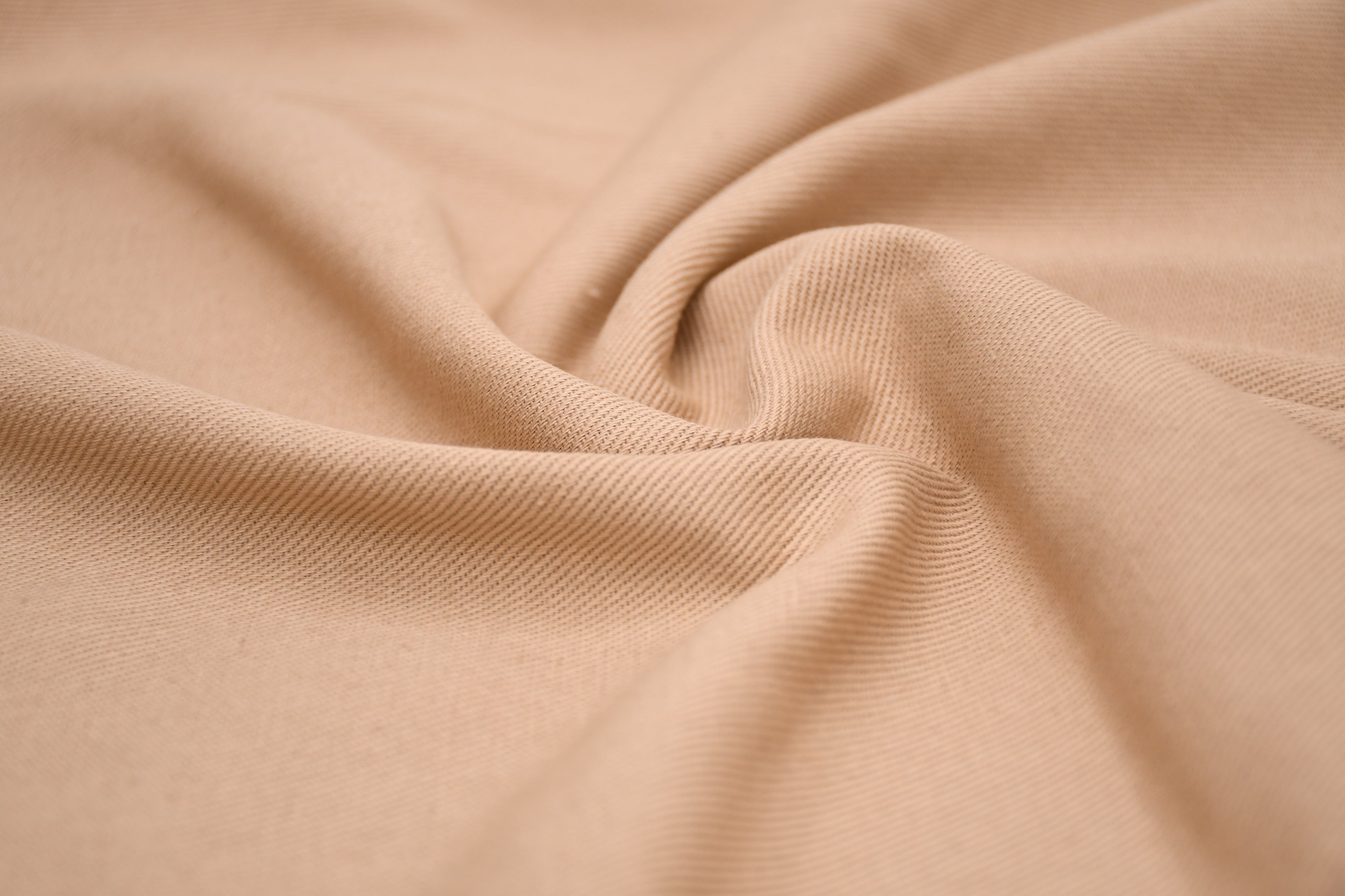 100% Cotton Bull Denim Fabric - Camel