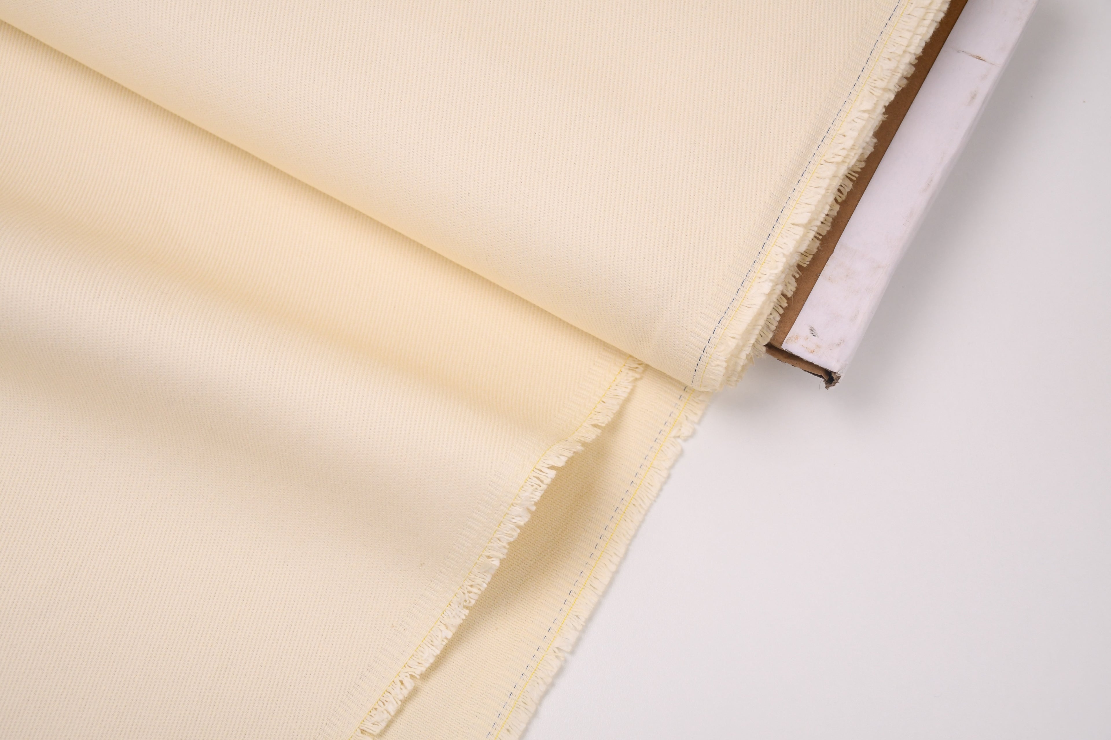 100% Cotton Bull Denim Fabric -  Vanilla
