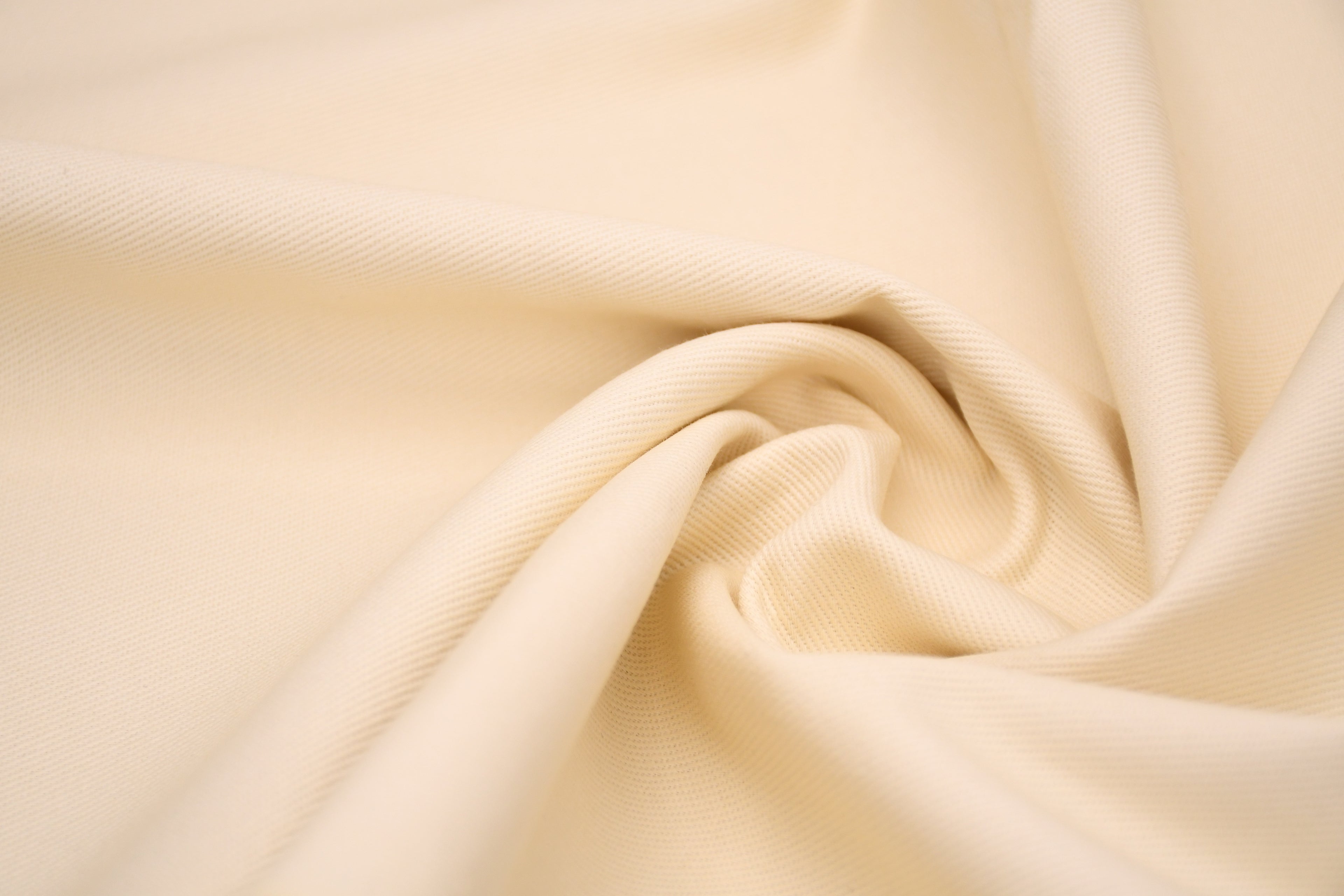 100% Cotton Bull Denim Fabric -  Vanilla