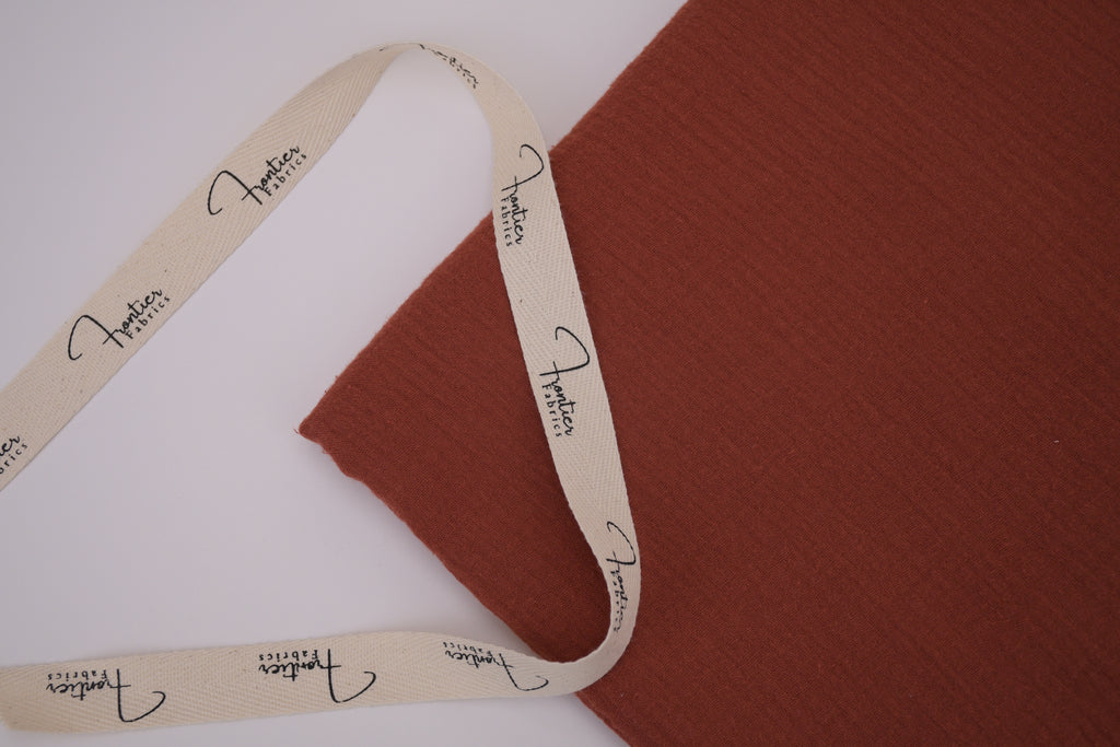 100% Cotton Double Gauze Muslin Fabric - Rust