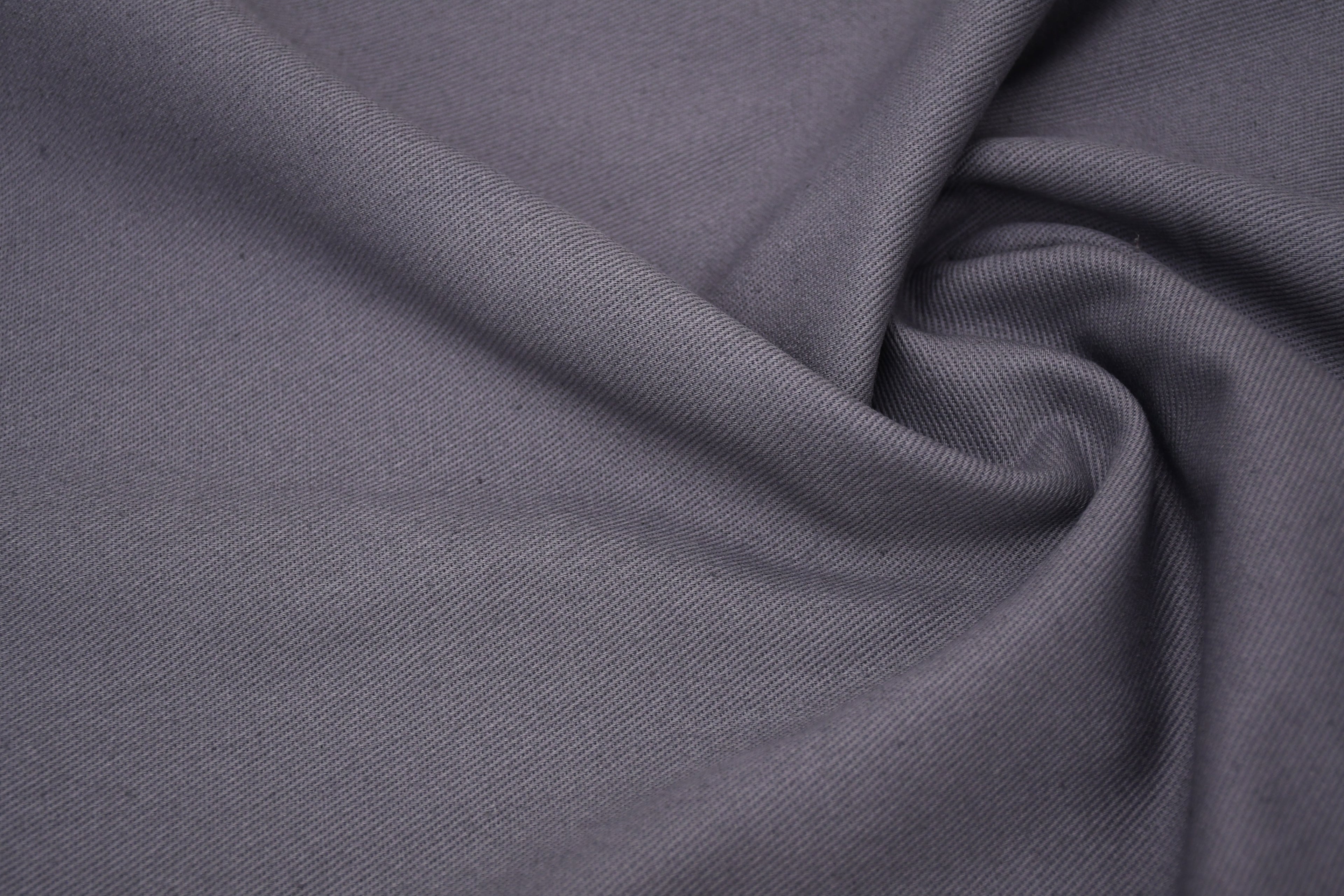 100% Cotton Bull Denim Fabric -  Steel Grey