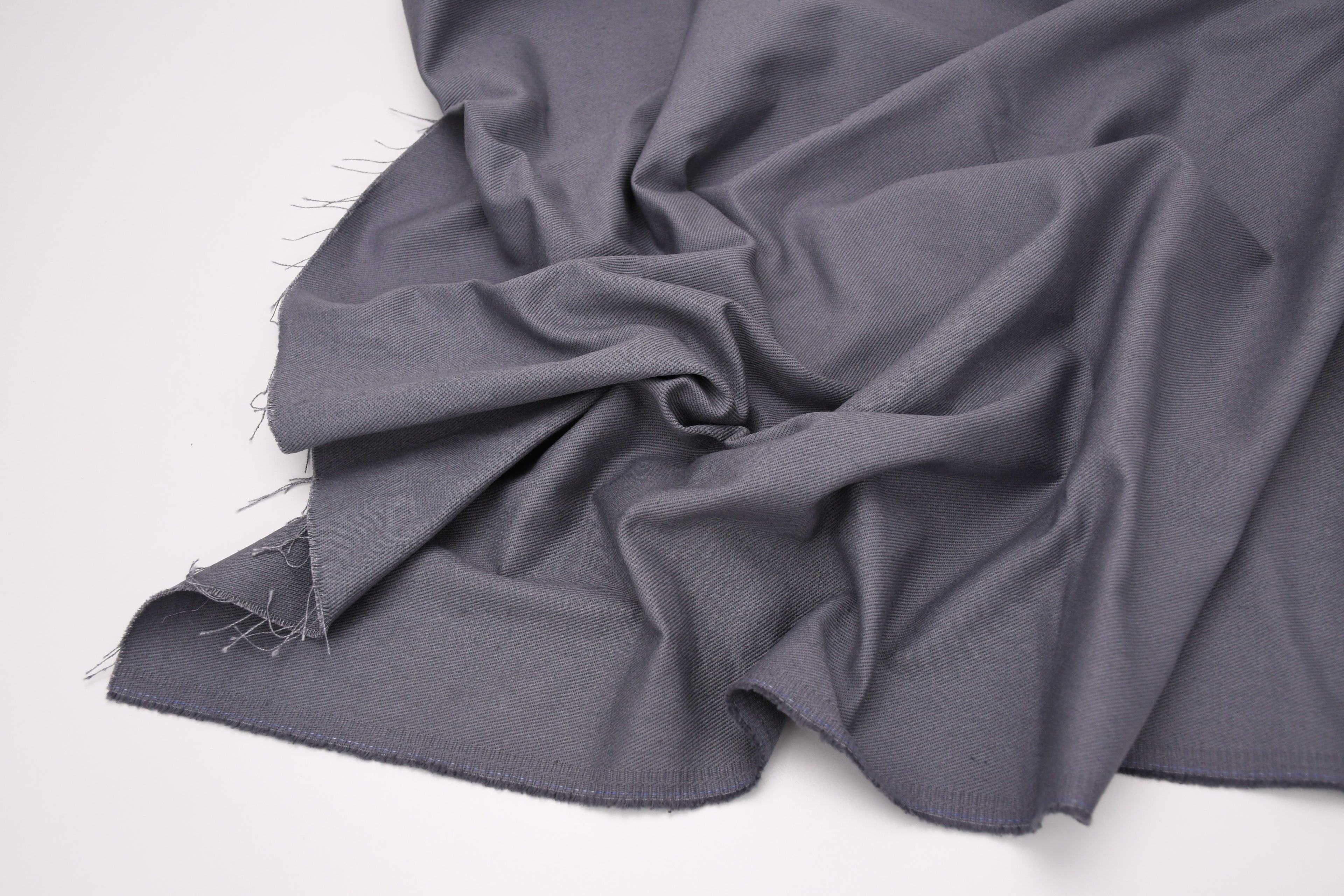 100% Cotton Bull Denim Fabric -  Steel Grey