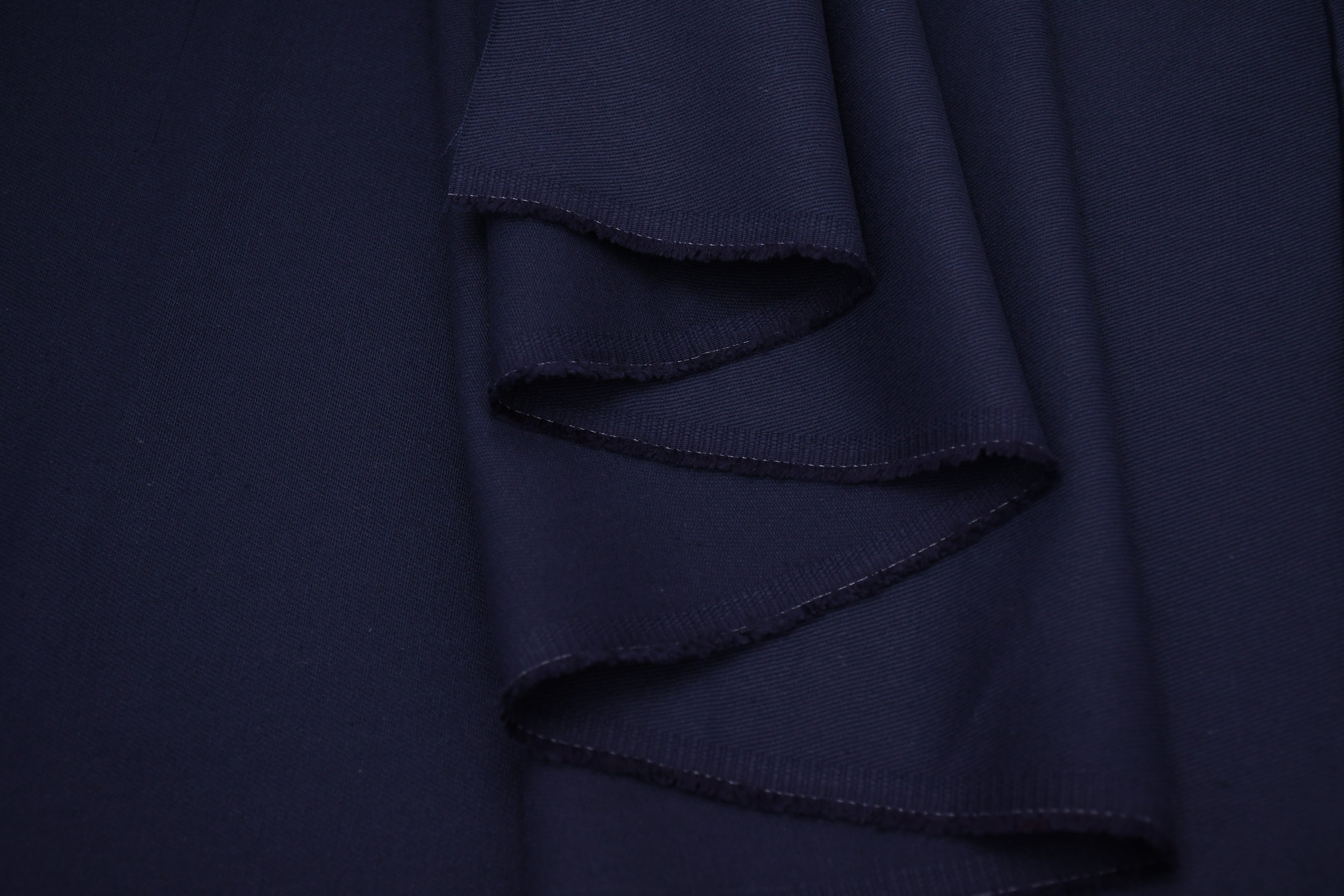 100% Cotton Bull Denim Fabric - Navy