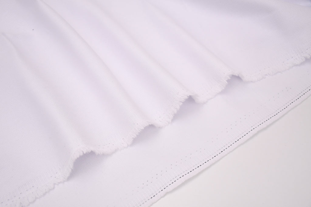 100% Cotton Bull Denim Fabric - Cloud White