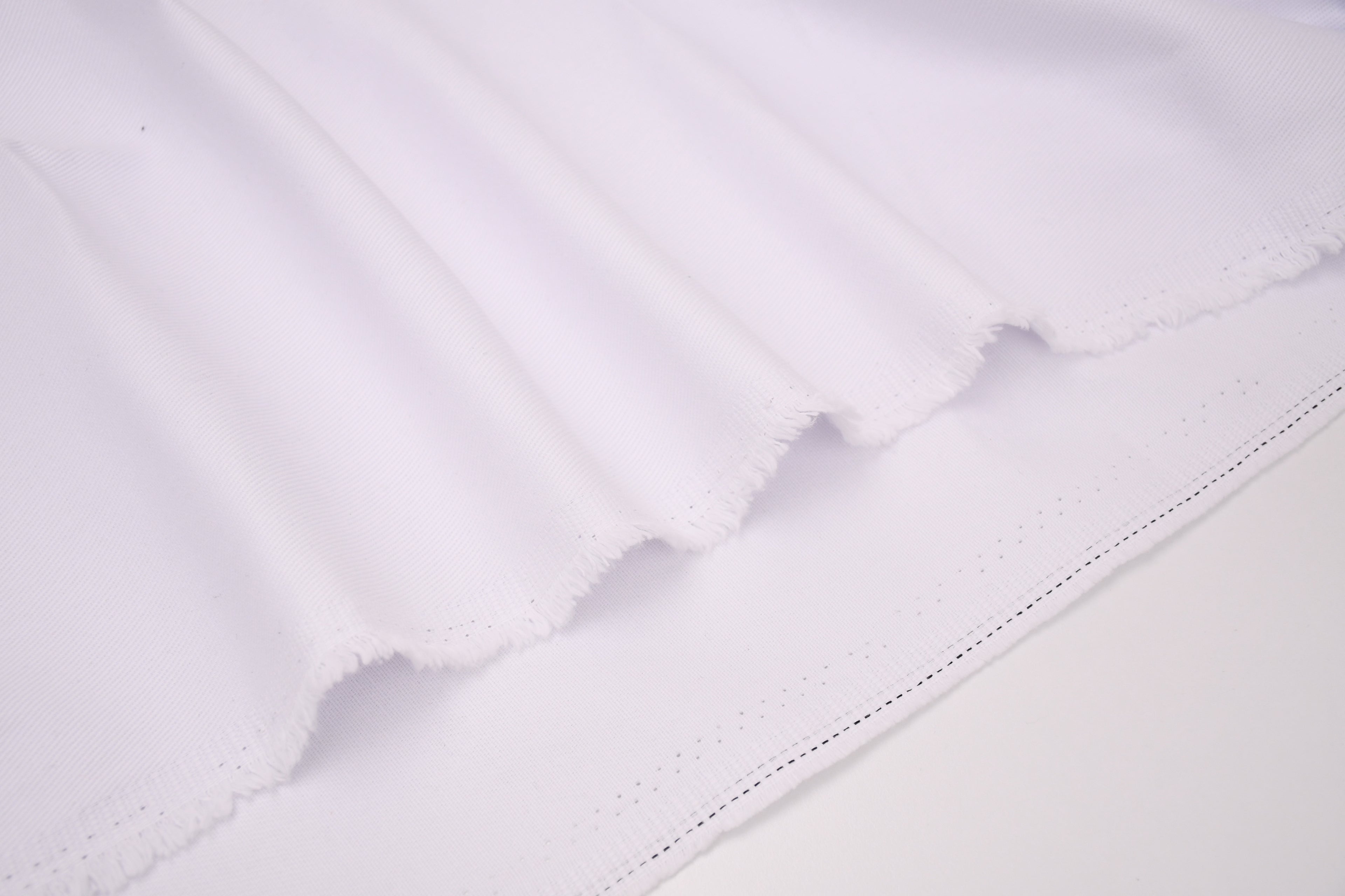 100% Cotton Bull Denim Fabric - Cloud White