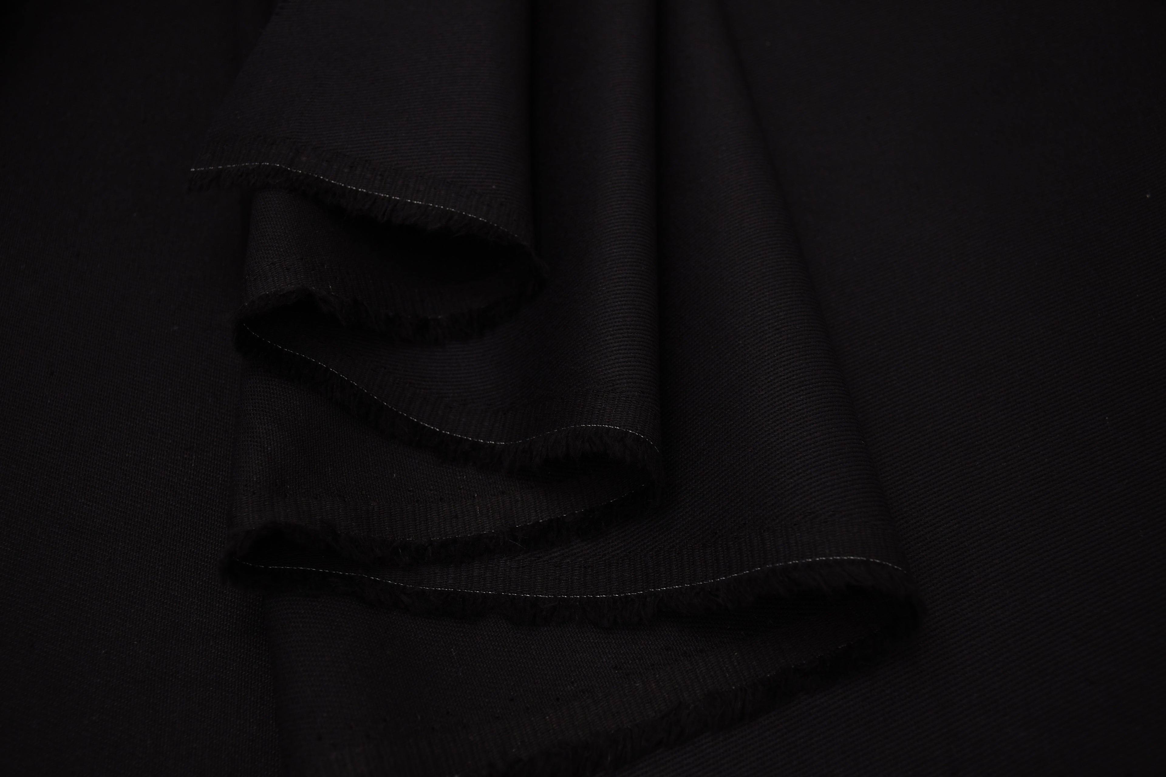 Denim sergé 100 % coton 8 oz - Noir de jais