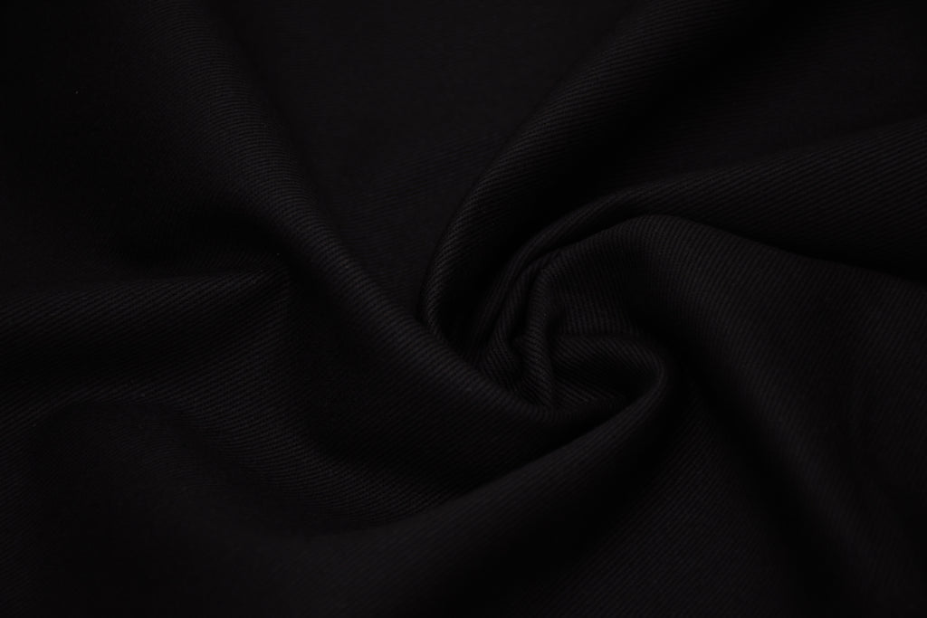 Denim sergé 100 % coton 8 oz - Noir de jais