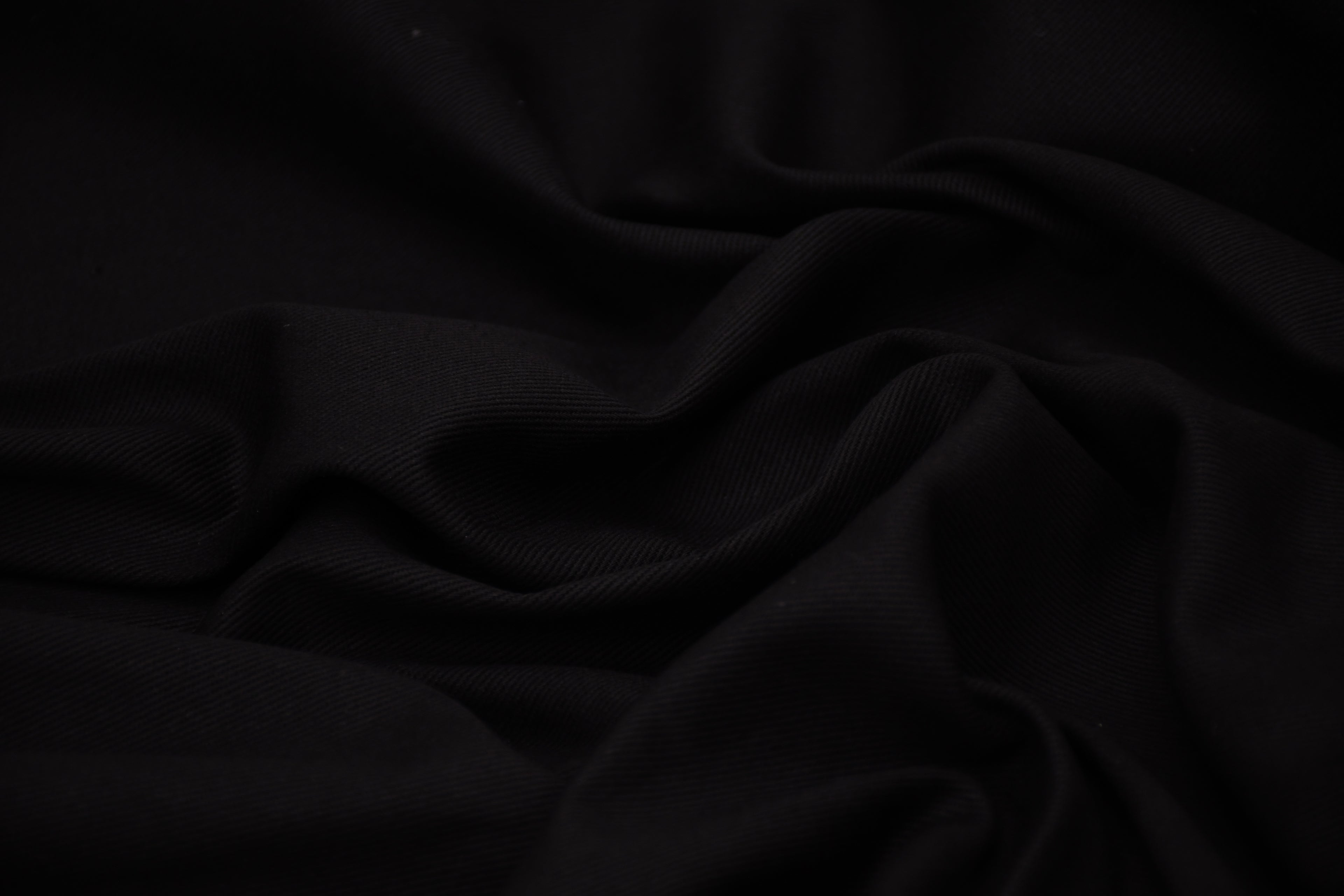 Denim sergé 100 % coton 8 oz - Noir de jais