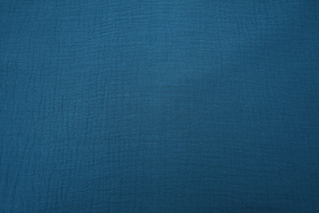 100% Cotton Double Gauze Muslin Fabric -  Petrol