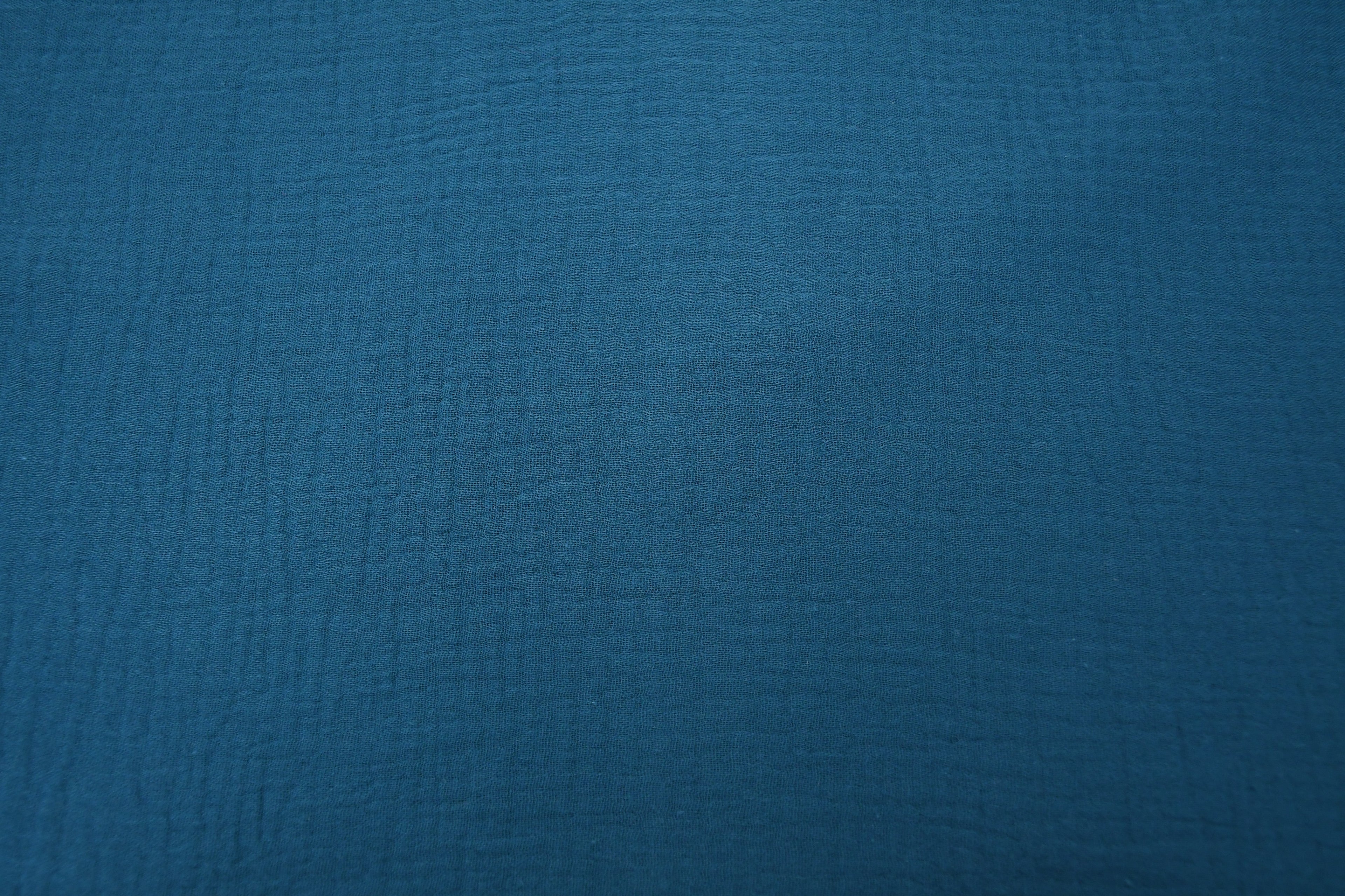 100% Cotton Double Gauze Muslin Fabric -  Petrol