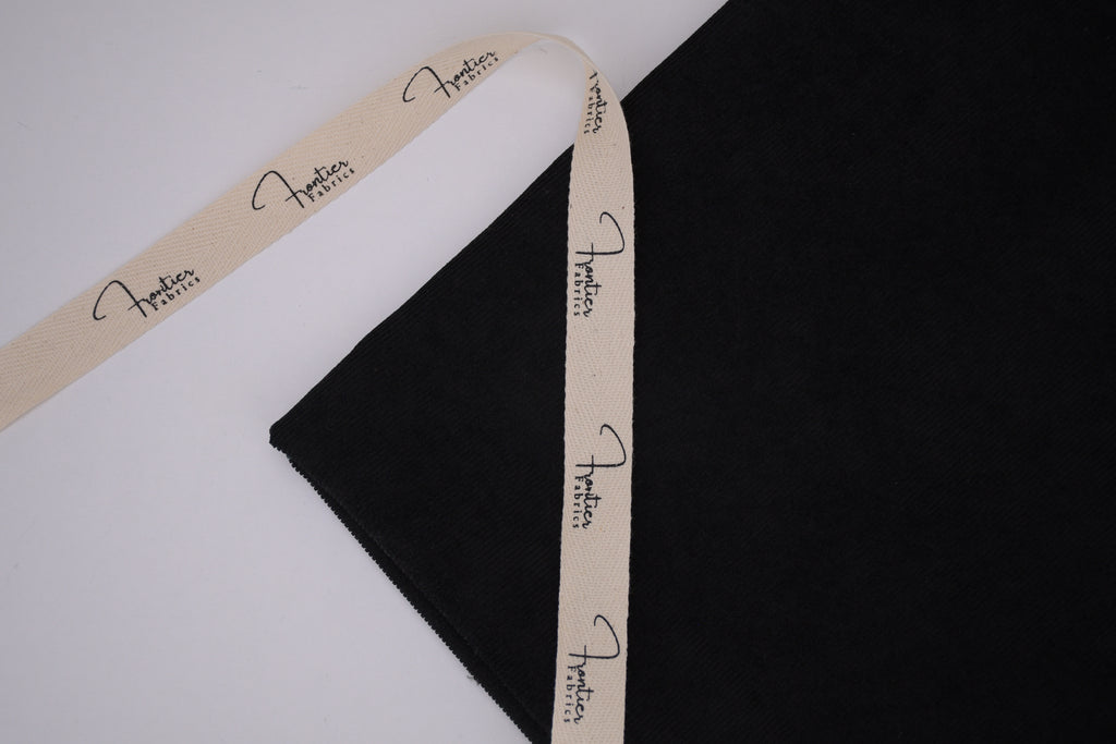 16 Wales Corduroy Light Stretch Fabric - Midnight Black