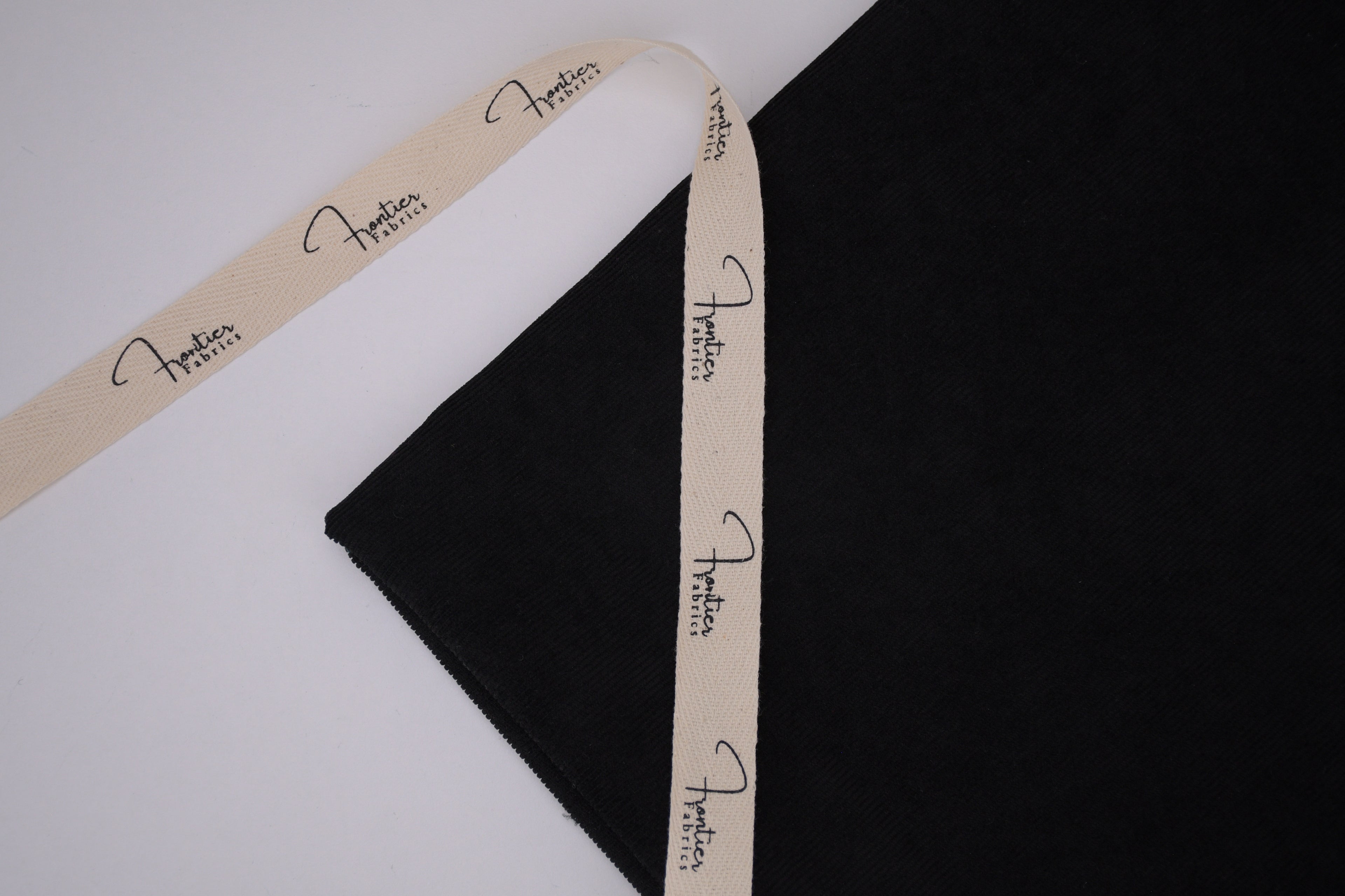 16 Wales Corduroy Light Stretch Fabric - Midnight Black