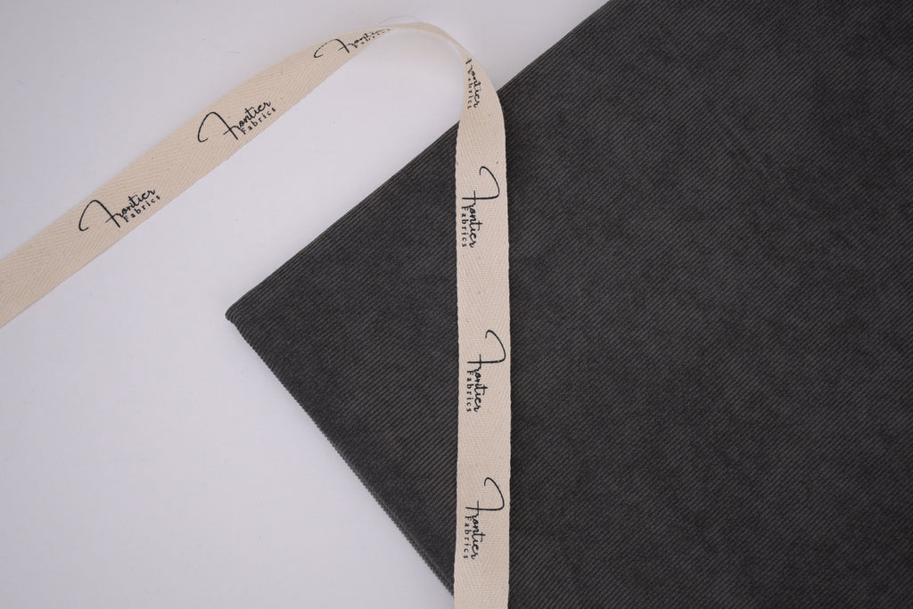 16 Wales Corduroy Light Stretch Fabric - Charcoal Grey