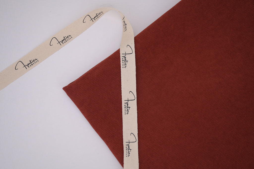 16 Wale Corduroy Light Stretch Fabric - Burnt Red