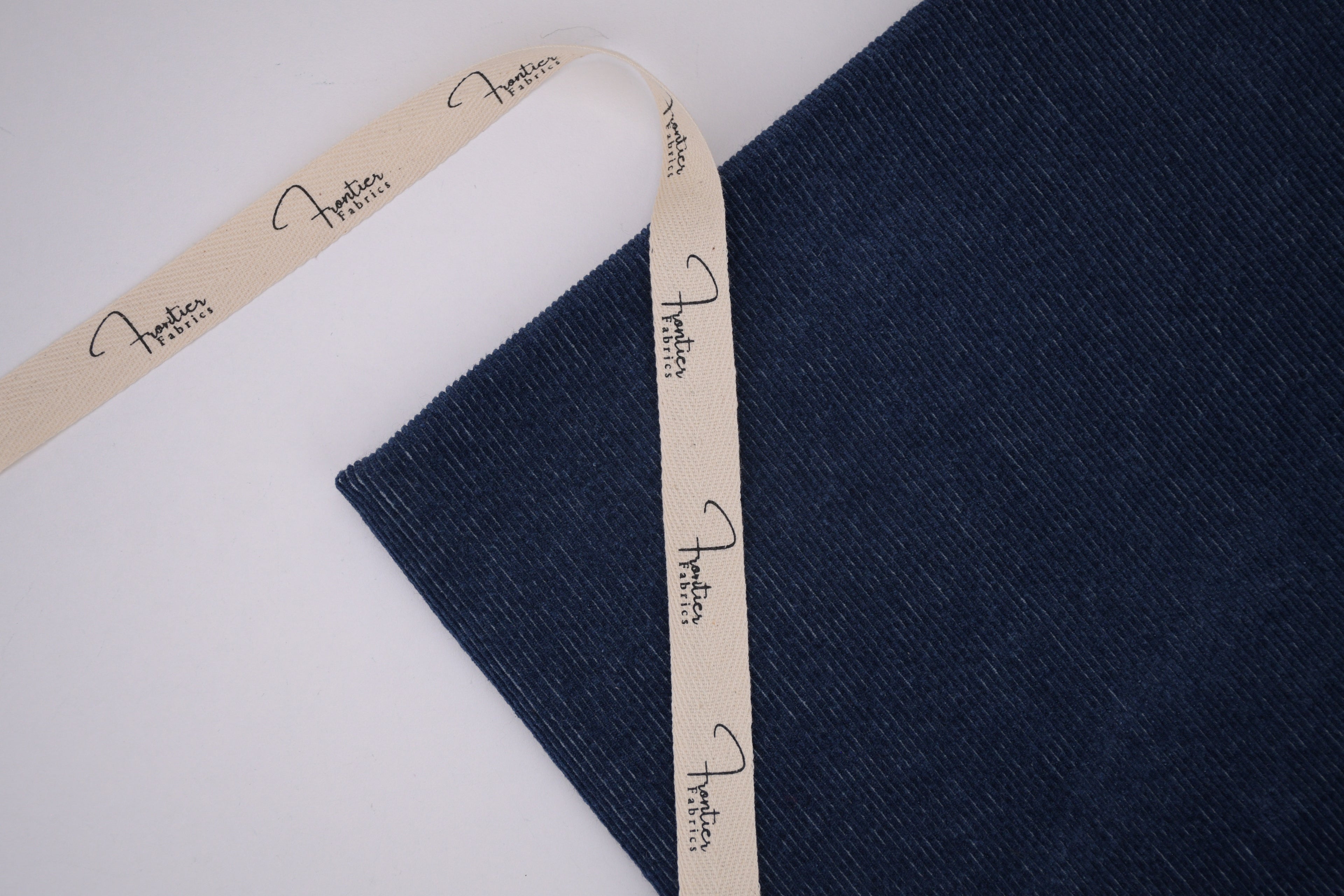 12 Wale Denim Corduroy Stretch  Fabric - Deep Indigo