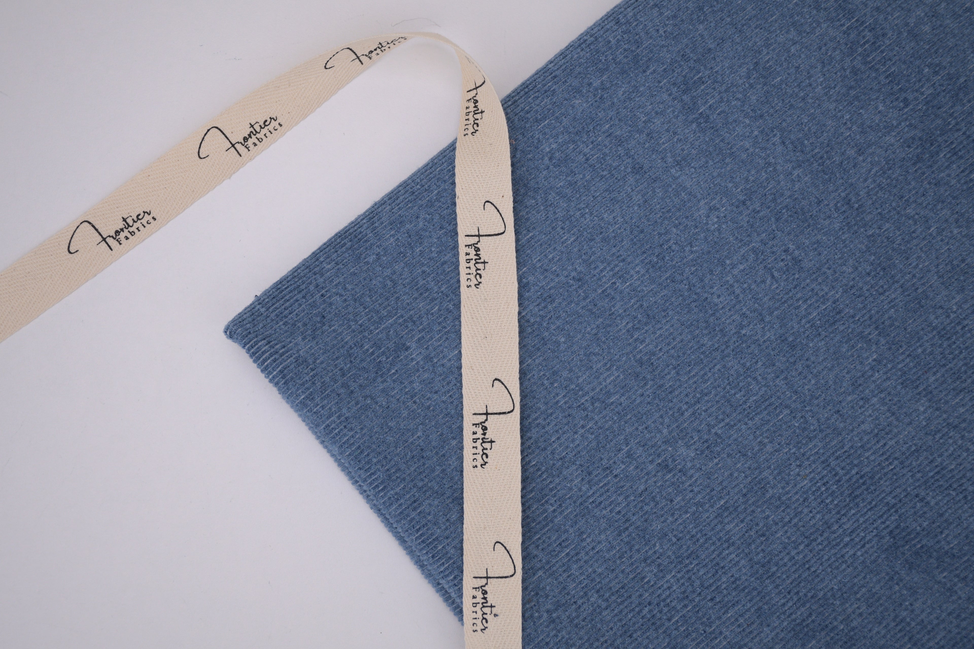 12 Wale Denim Corduroy Stretch Fabric - Medium Indigo