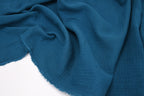 100% Cotton Double Gauze Muslin Fabric -  Petrol