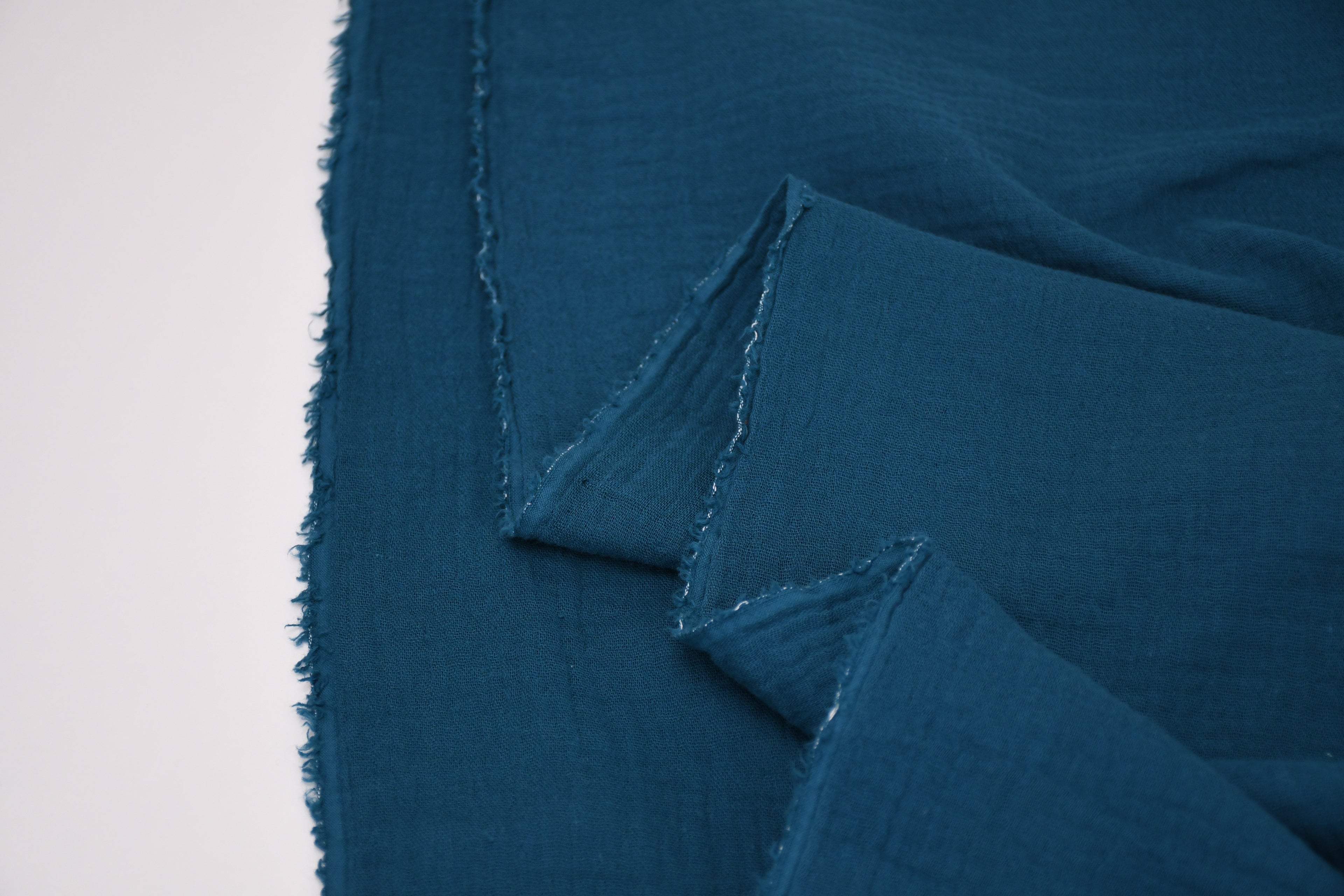 100% Cotton Double Gauze Muslin Fabric -  Petrol