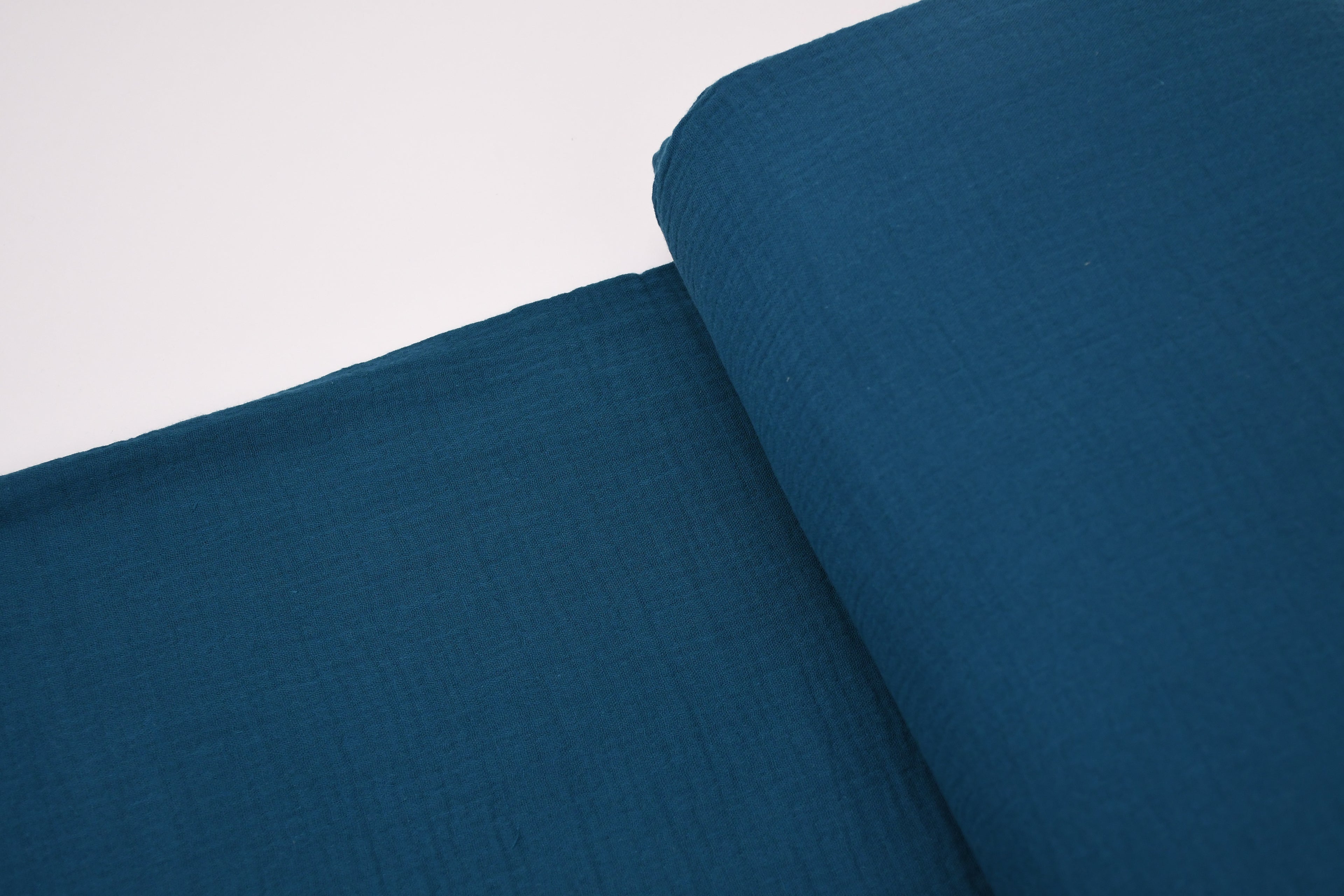 100% Cotton Double Gauze Muslin Fabric -  Petrol