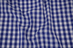 Gingham Checks Yarn-Dyed Cotton Fabric -  Royal Indigo