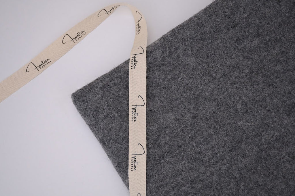 100% Pure Boiled Wool Coating Fabric - Dark Grey