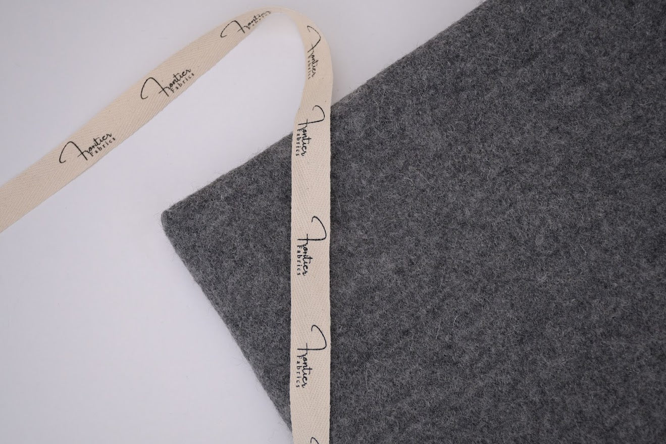 100% Pure Boiled Wool Coating Fabric - Dark Grey