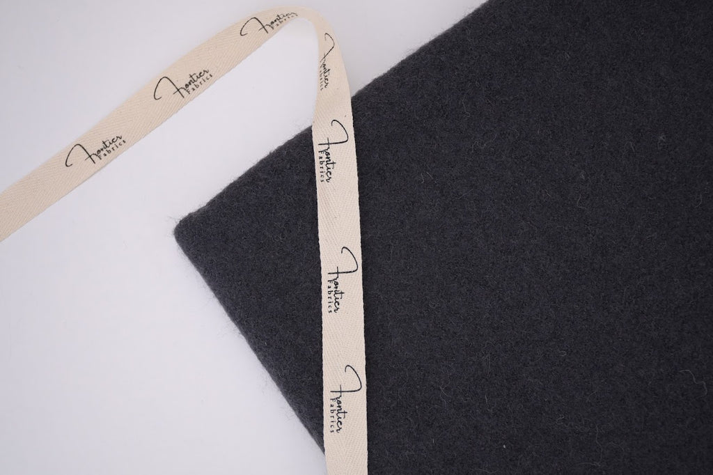 100% Pure Boiled Wool Coating Fabric - Black
