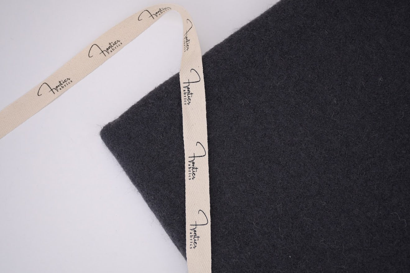 100% Pure Boiled Wool Coating Fabric - Black