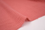 100% Cotton Double Gauze Muslin Fabric - Coral Pink
