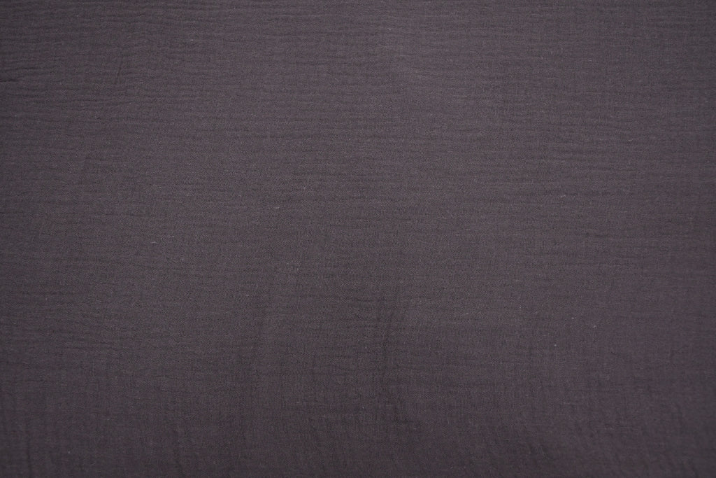100% Cotton Double Gauze Muslin Fabric - Gunmetal