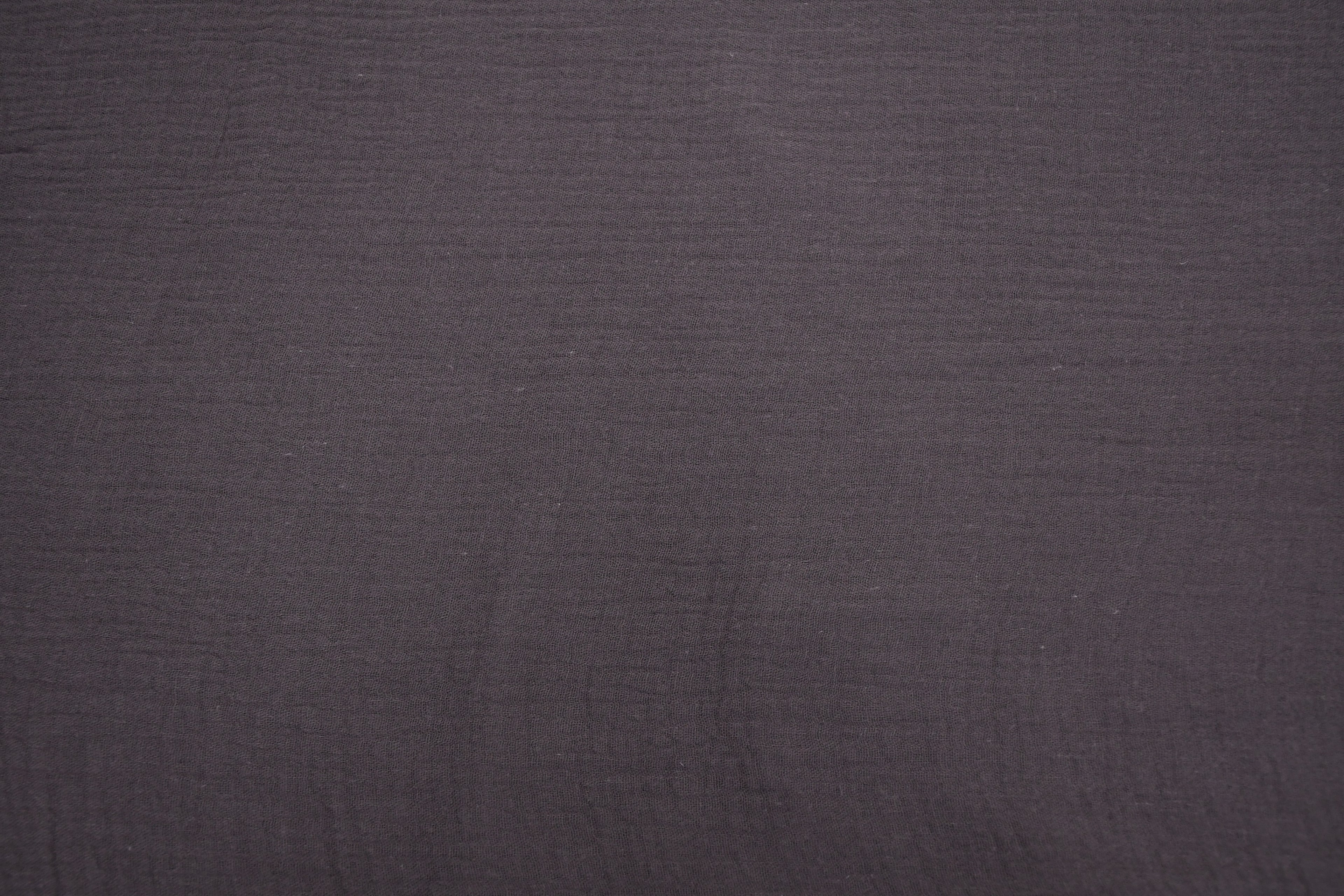 100% Cotton Double Gauze Muslin Fabric - Gunmetal