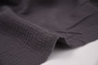 100% Cotton Double Gauze Muslin Fabric - Gunmetal