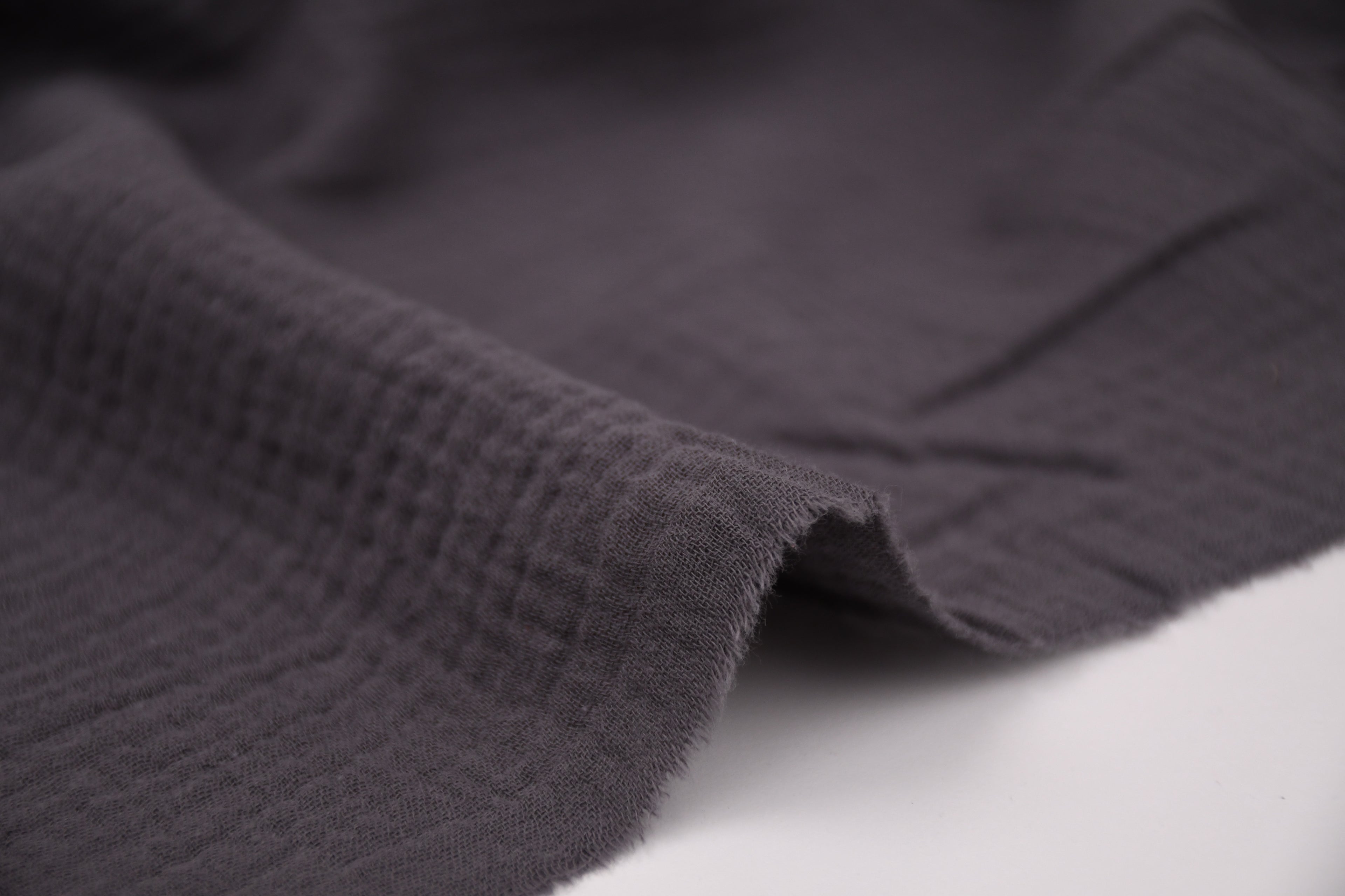 100% Cotton Double Gauze Muslin Fabric - Gunmetal