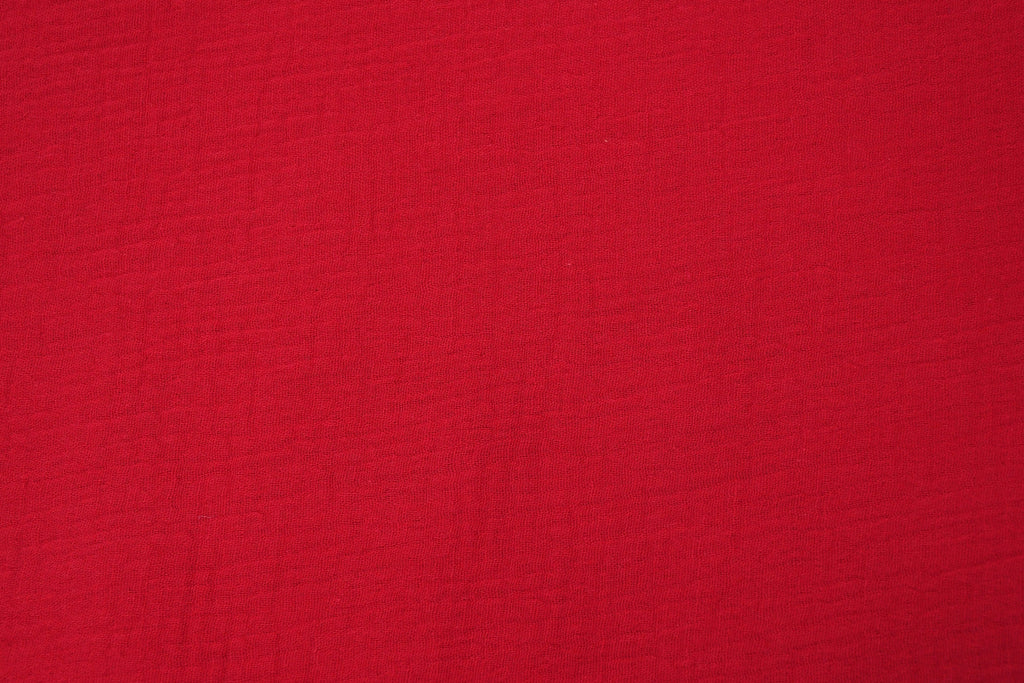 100% Cotton Double Gauze Muslin Fabric - Red