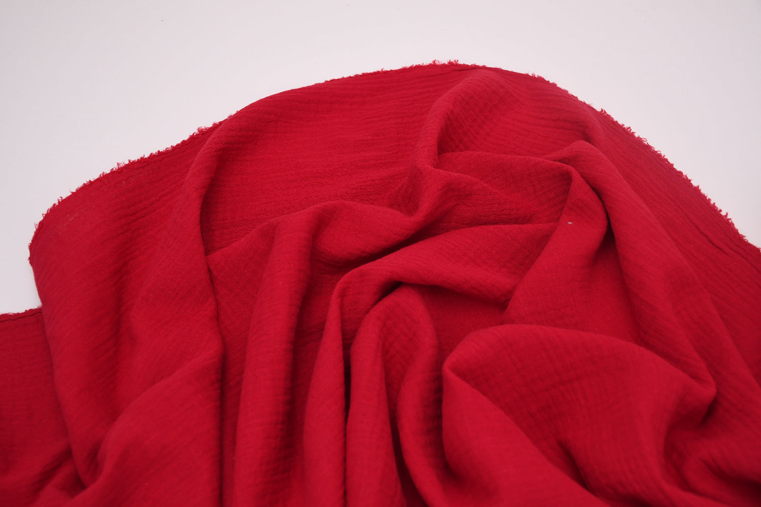 100% Cotton Double Gauze Muslin Fabric - Red